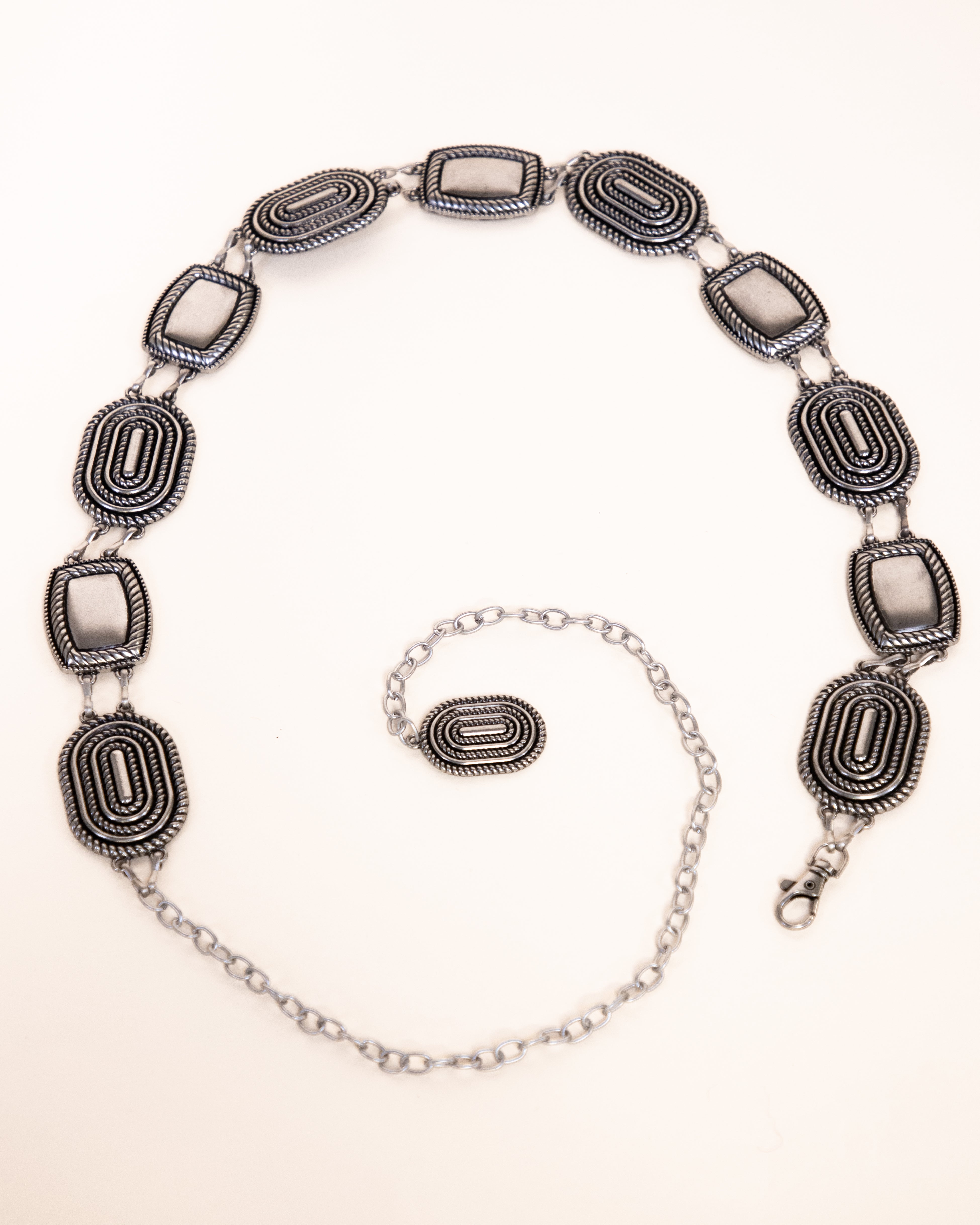 Boho Cowgirl Chain Belt - SILVER  (Pack of 6)