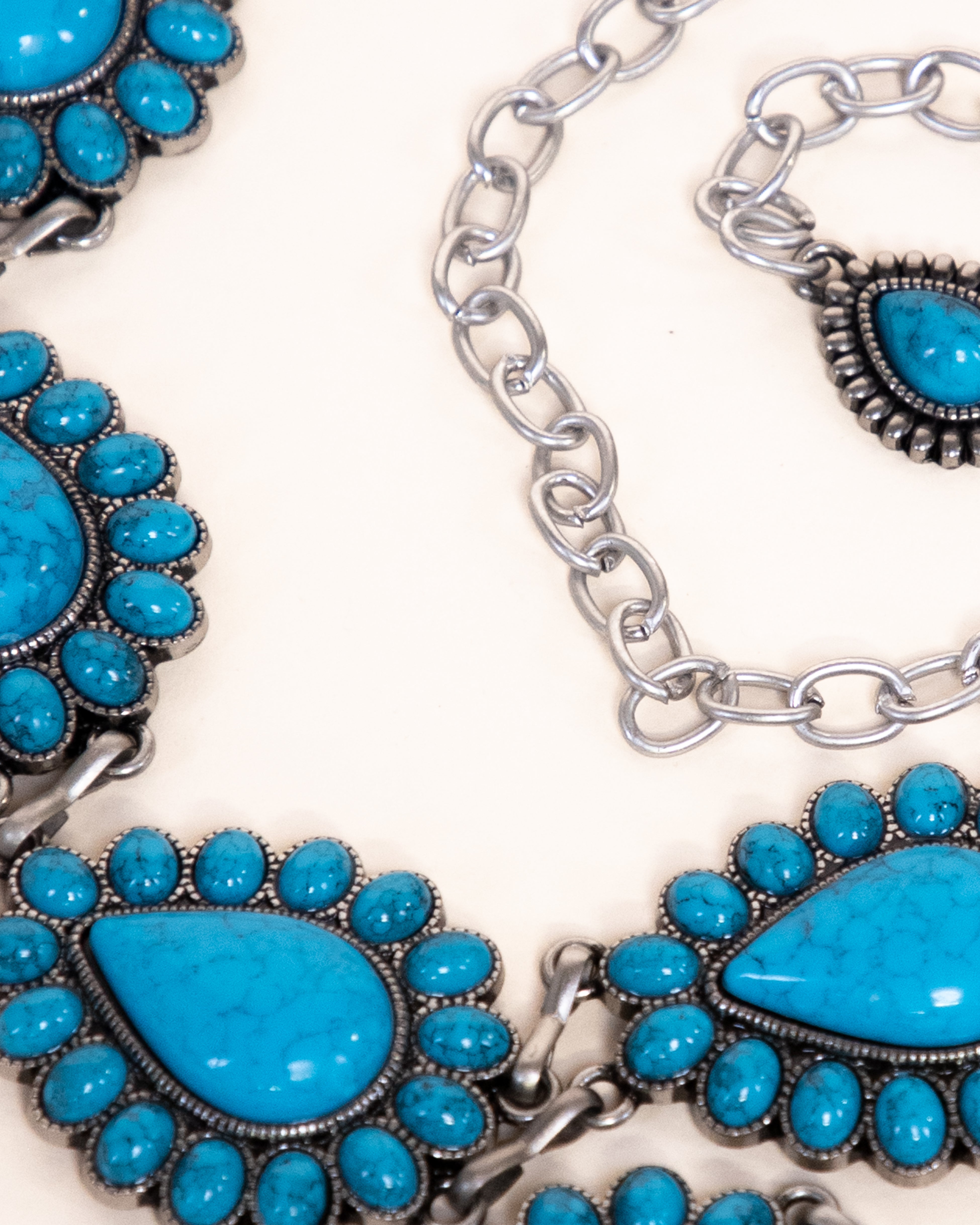 Americana Concho Chain Belt - TURQUOISE  (Pack of 6)
