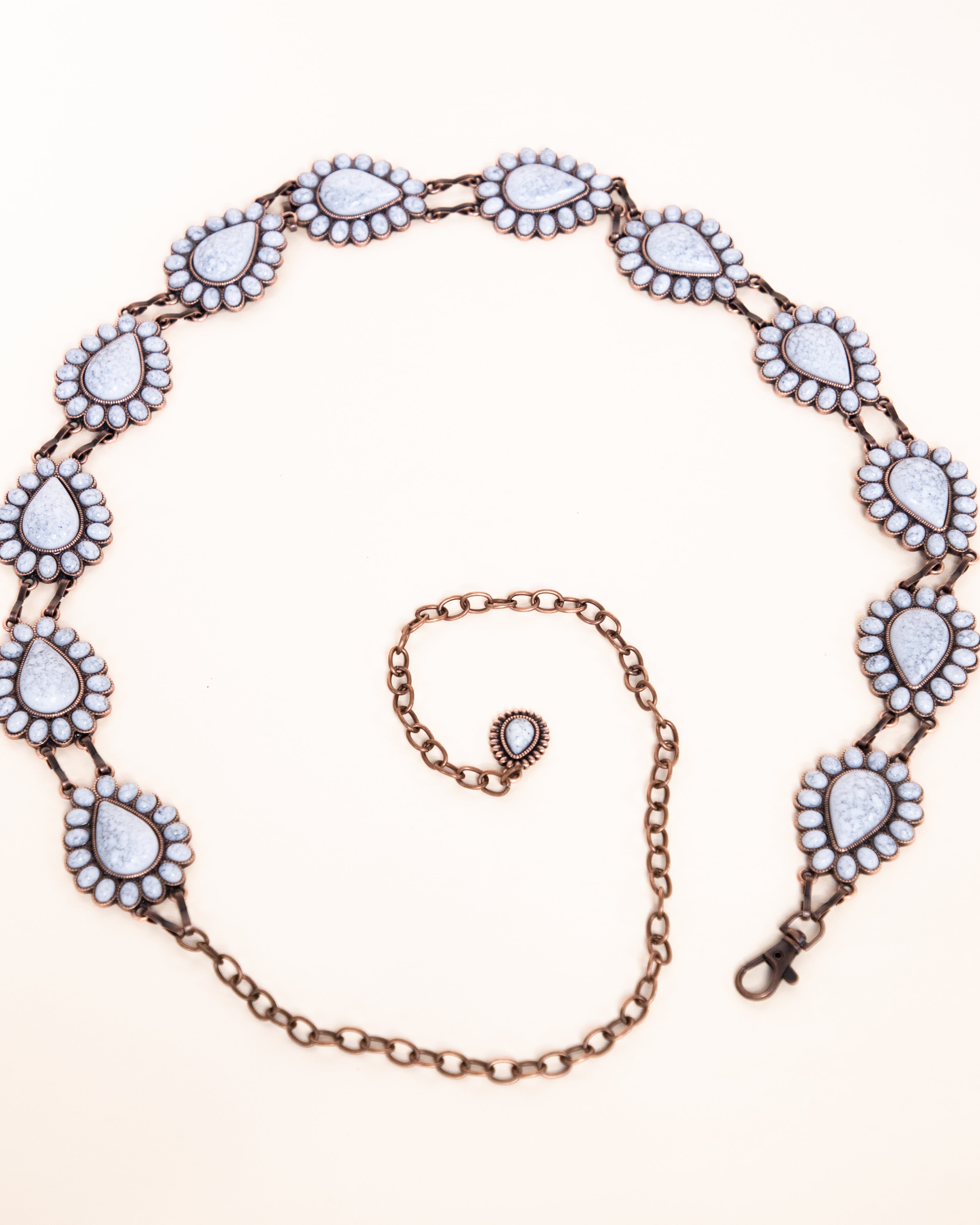 Americana Concho Chain Belt - TURQUOISE  (Pack of 6)