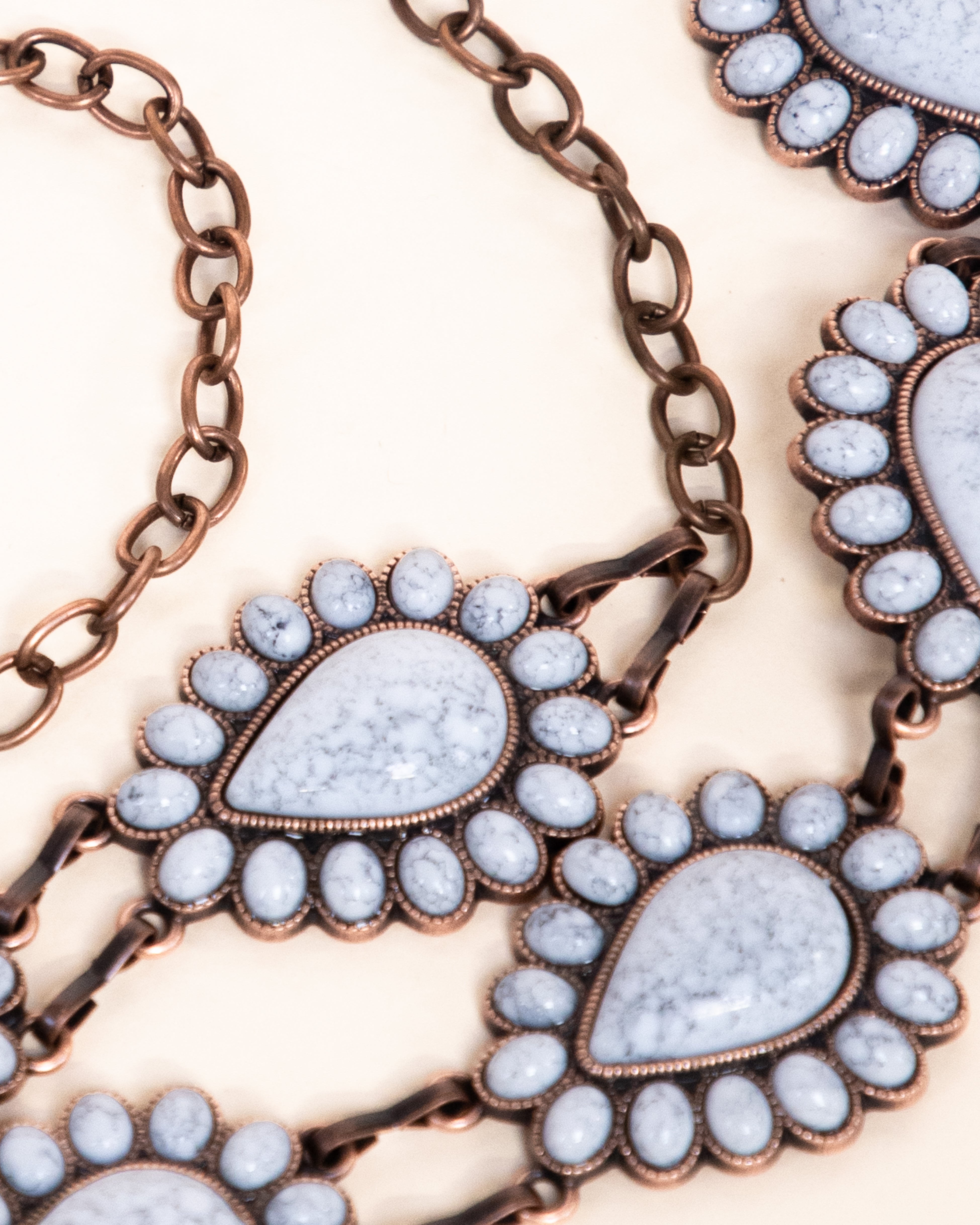 Americana Concho Chain Belt - TURQUOISE  (Pack of 6)
