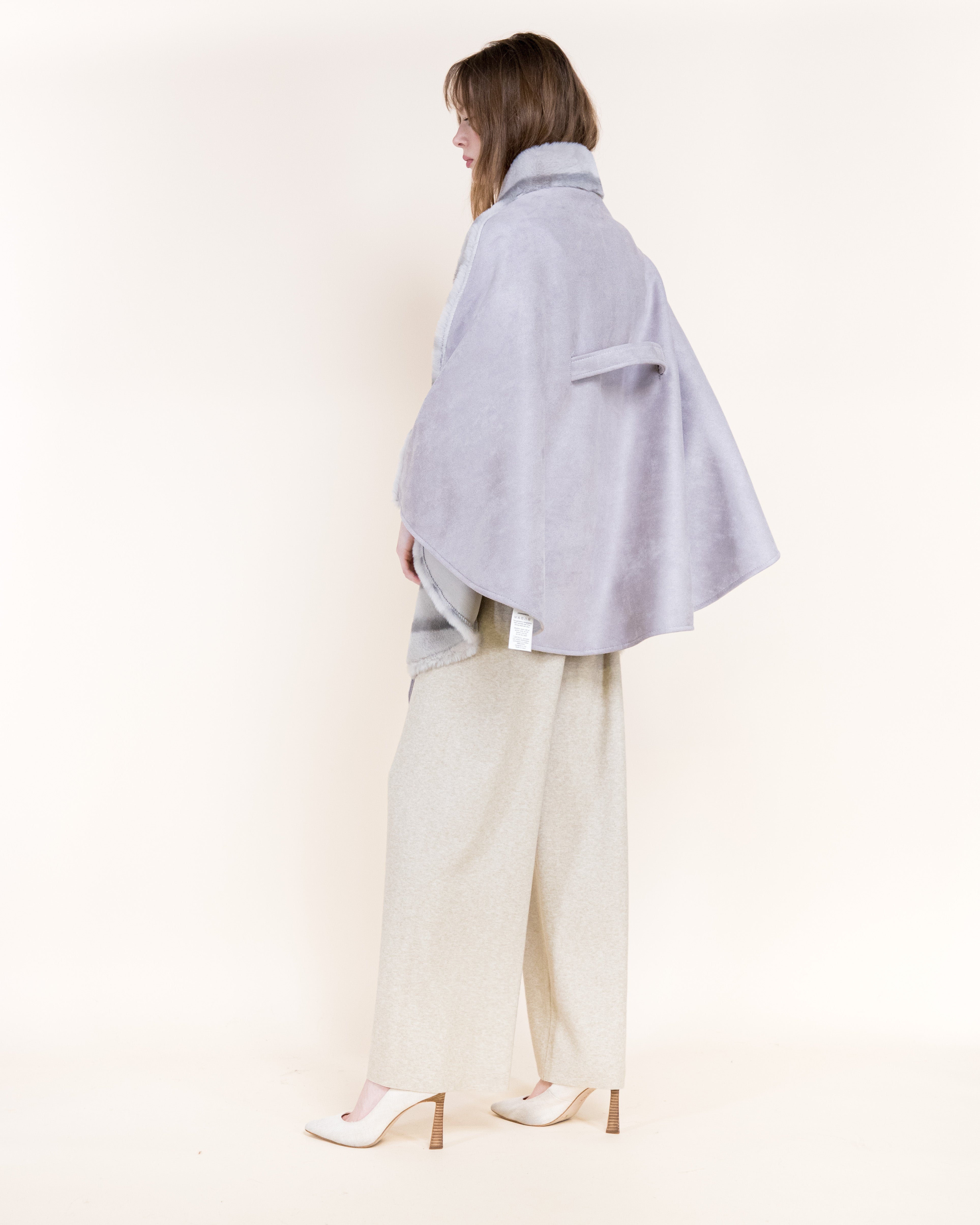 Luxe Chromatic Fade Vegan Fur Cape - WHITE (OS) (Pack of 6)