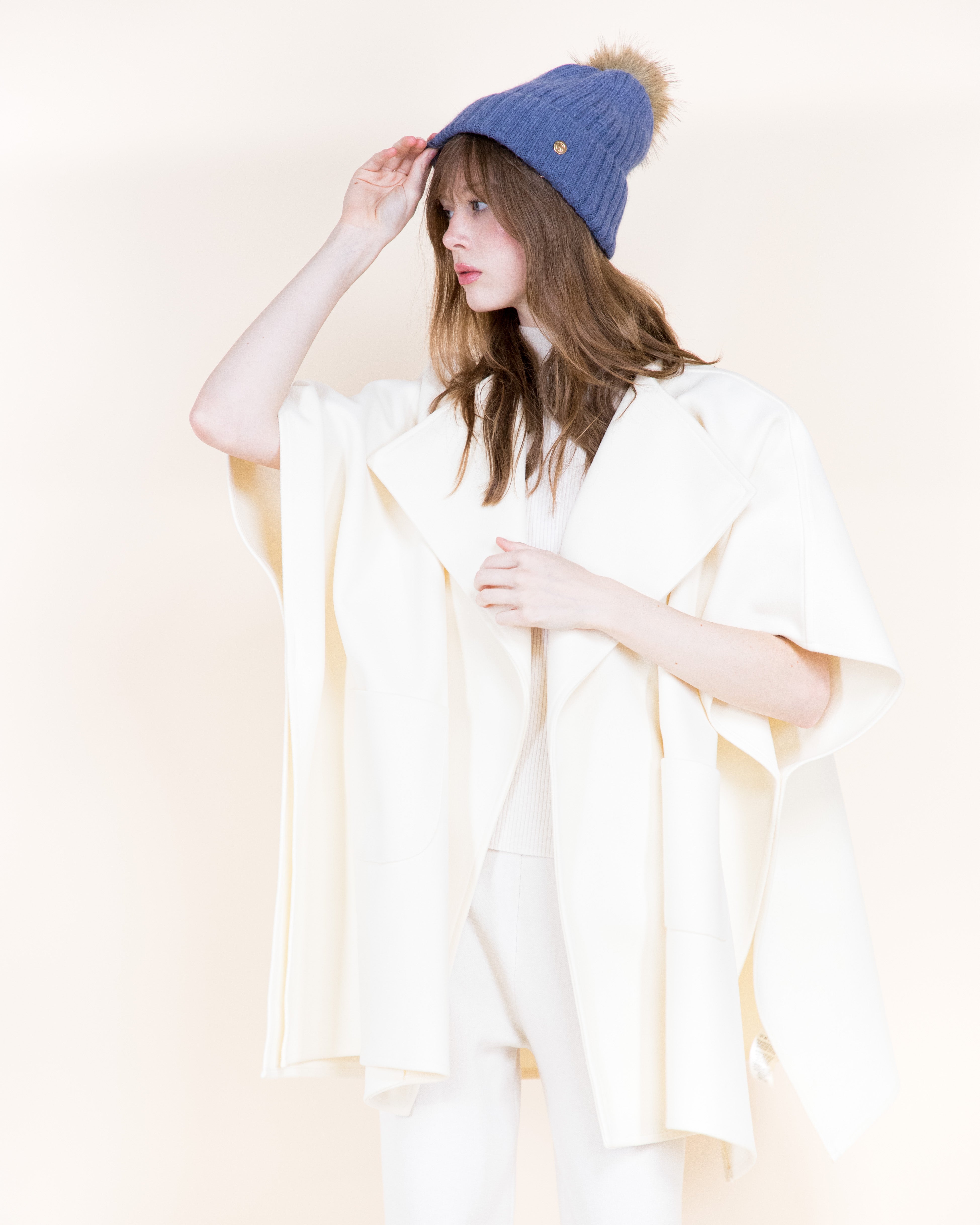 Wide Lapel Cocoon Coat - BEIGE (OS) (Pack of 6)