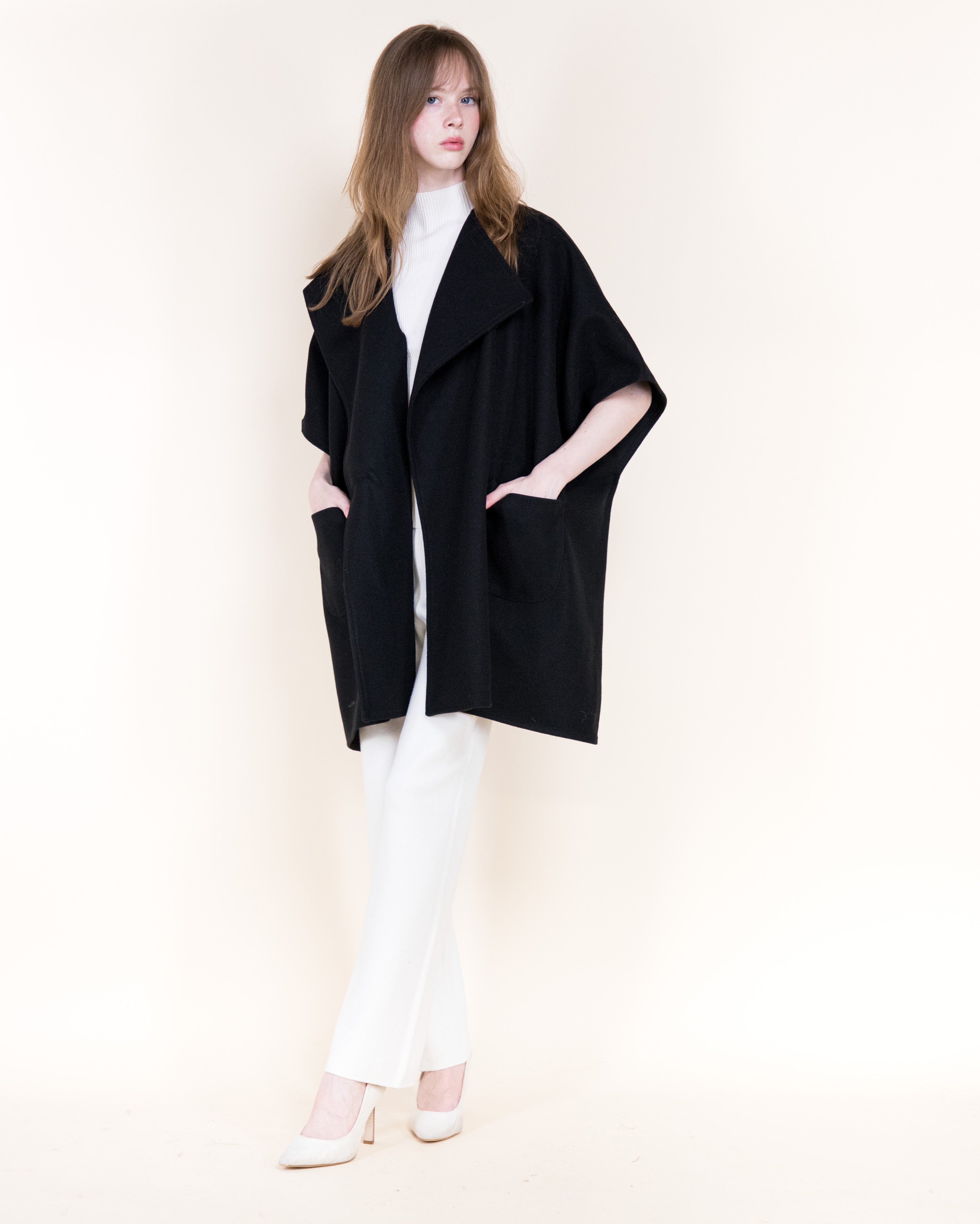Wide Lapel Cocoon Coat - BEIGE (OS) (Pack of 6)