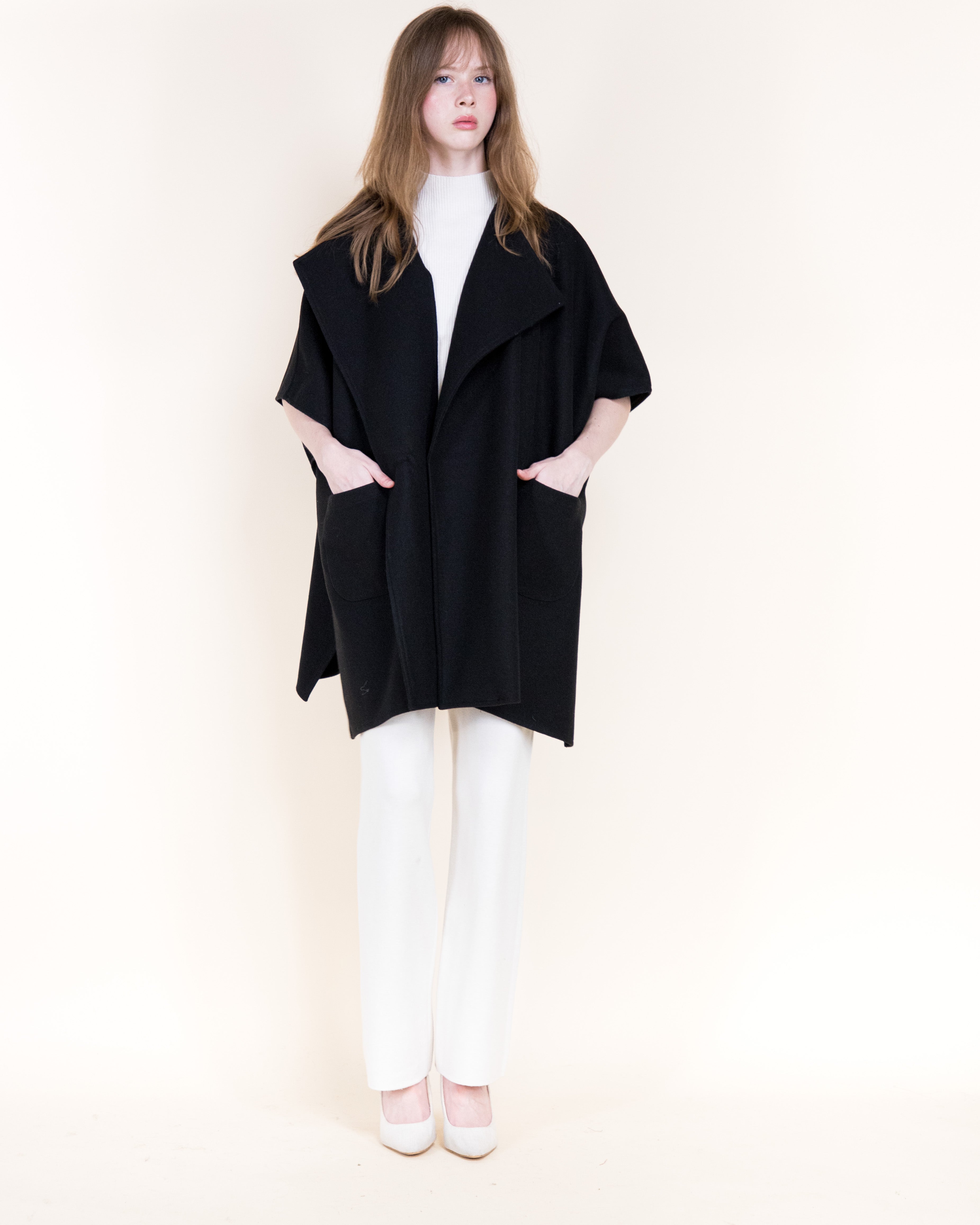 Wide Lapel Cocoon Coat - BEIGE (OS) (Pack of 6)