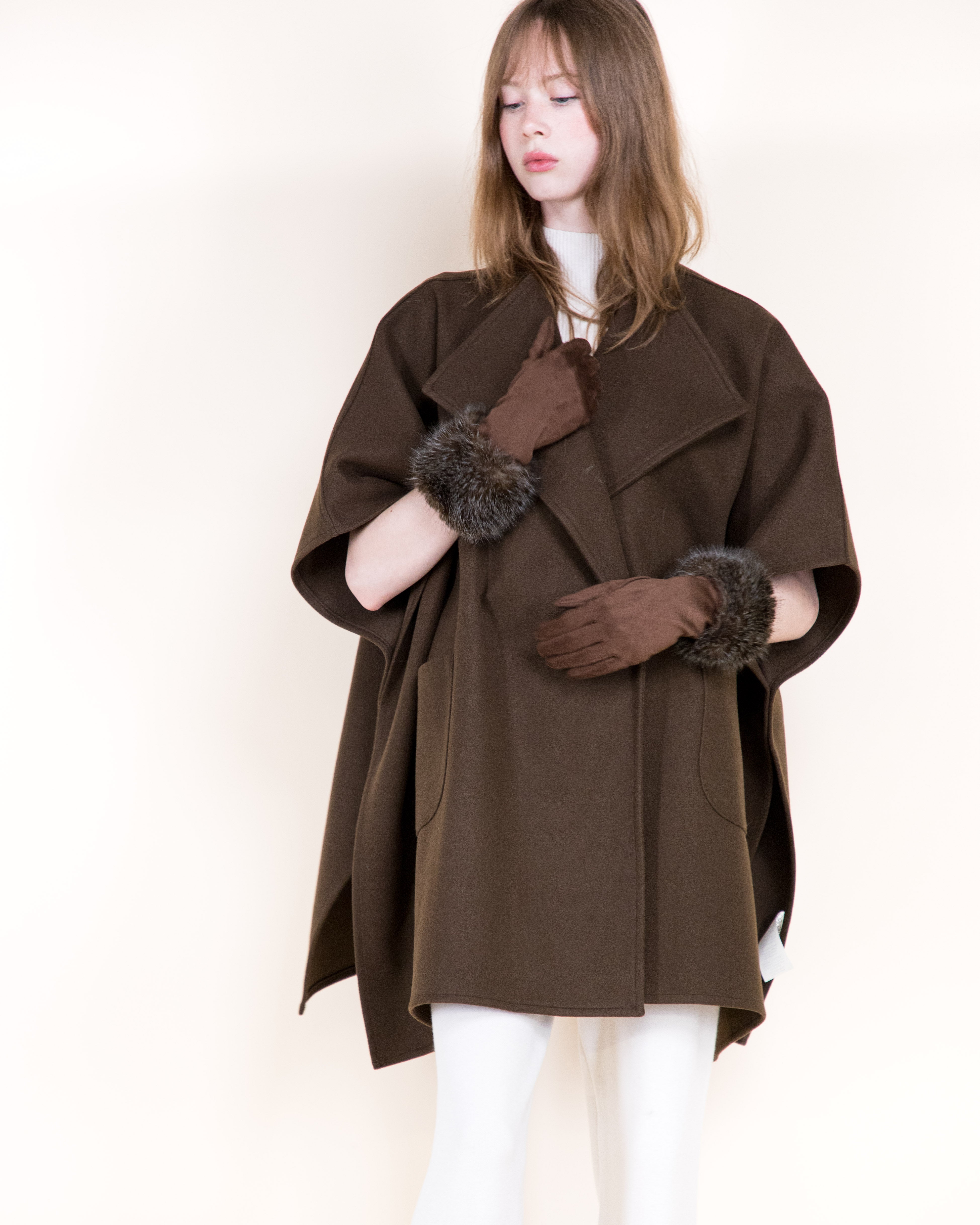 Wide Lapel Cocoon Coat - BEIGE (OS) (Pack of 6)
