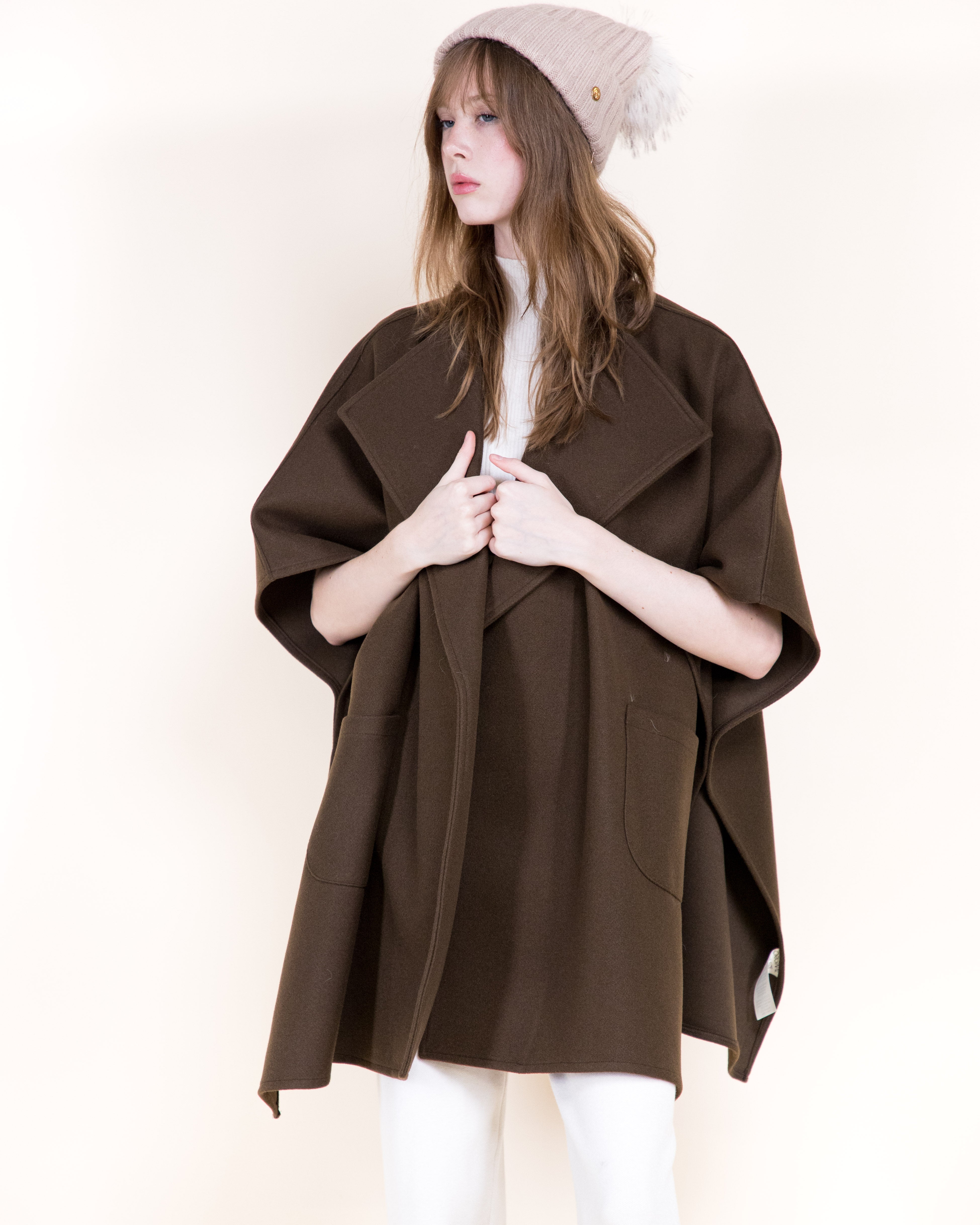 Wide Lapel Cocoon Coat - BEIGE (OS) (Pack of 6)