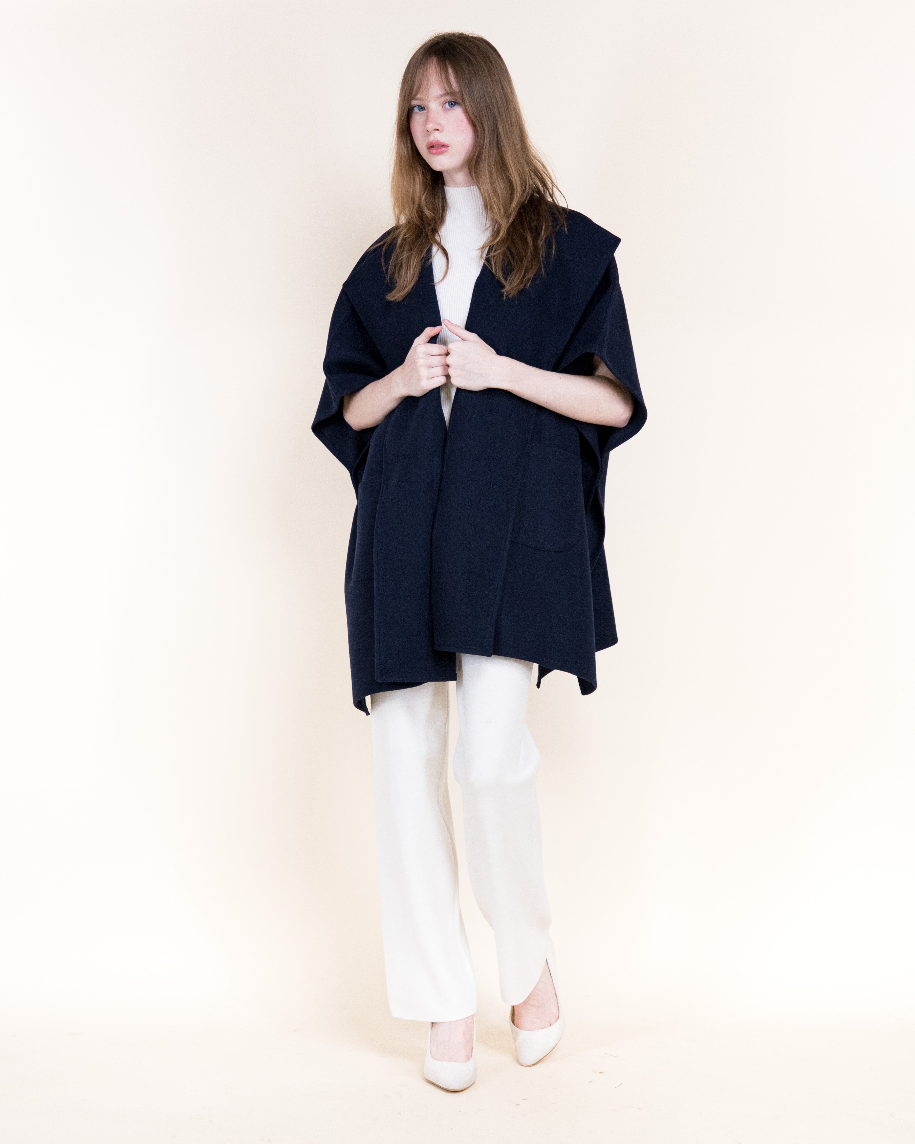 Wide Lapel Cocoon Coat - BEIGE (OS) (Pack of 6)
