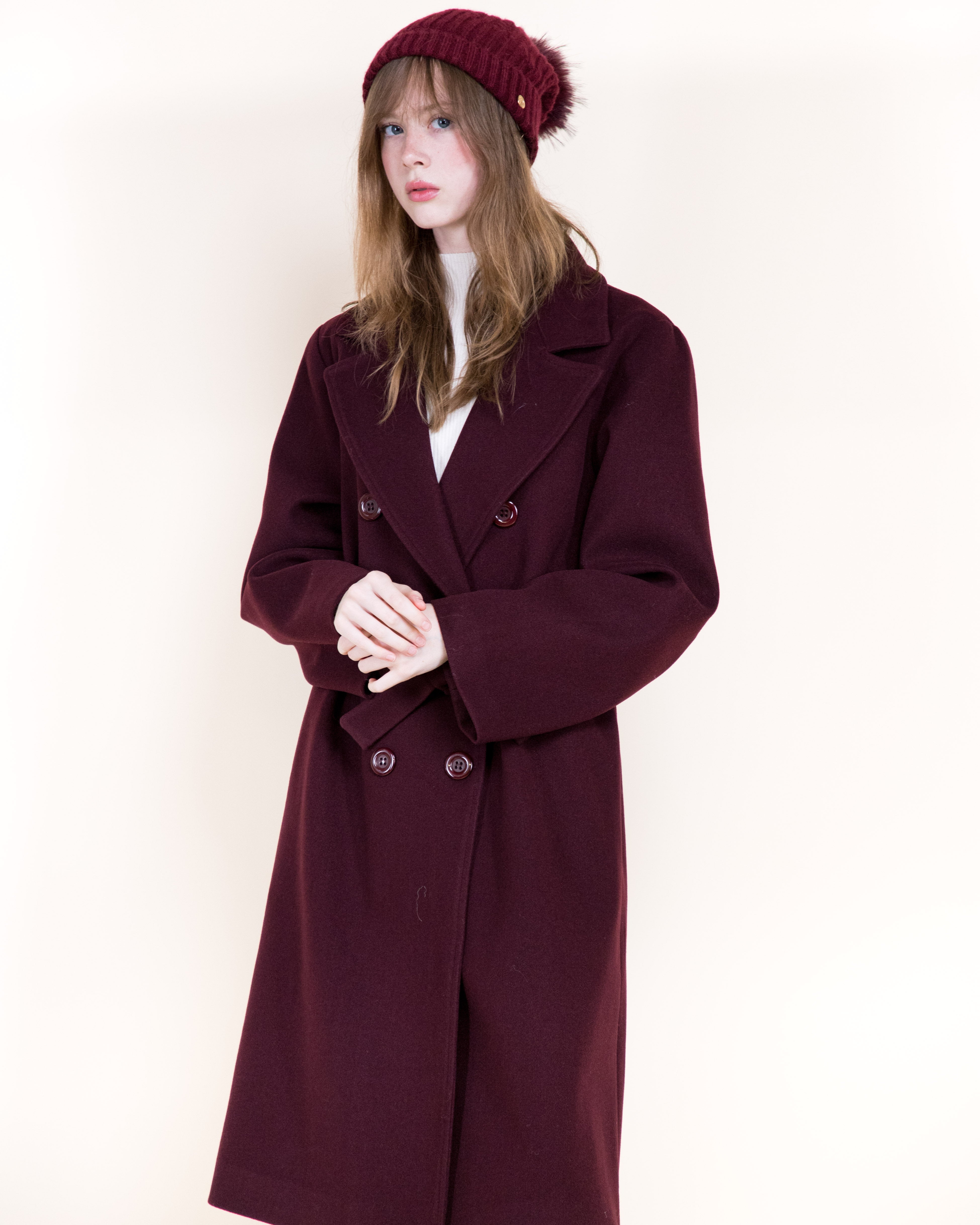 Classic Double Breasted Belted Peacoat- BEIGE (S/M, L/XL) (Pack of 6)