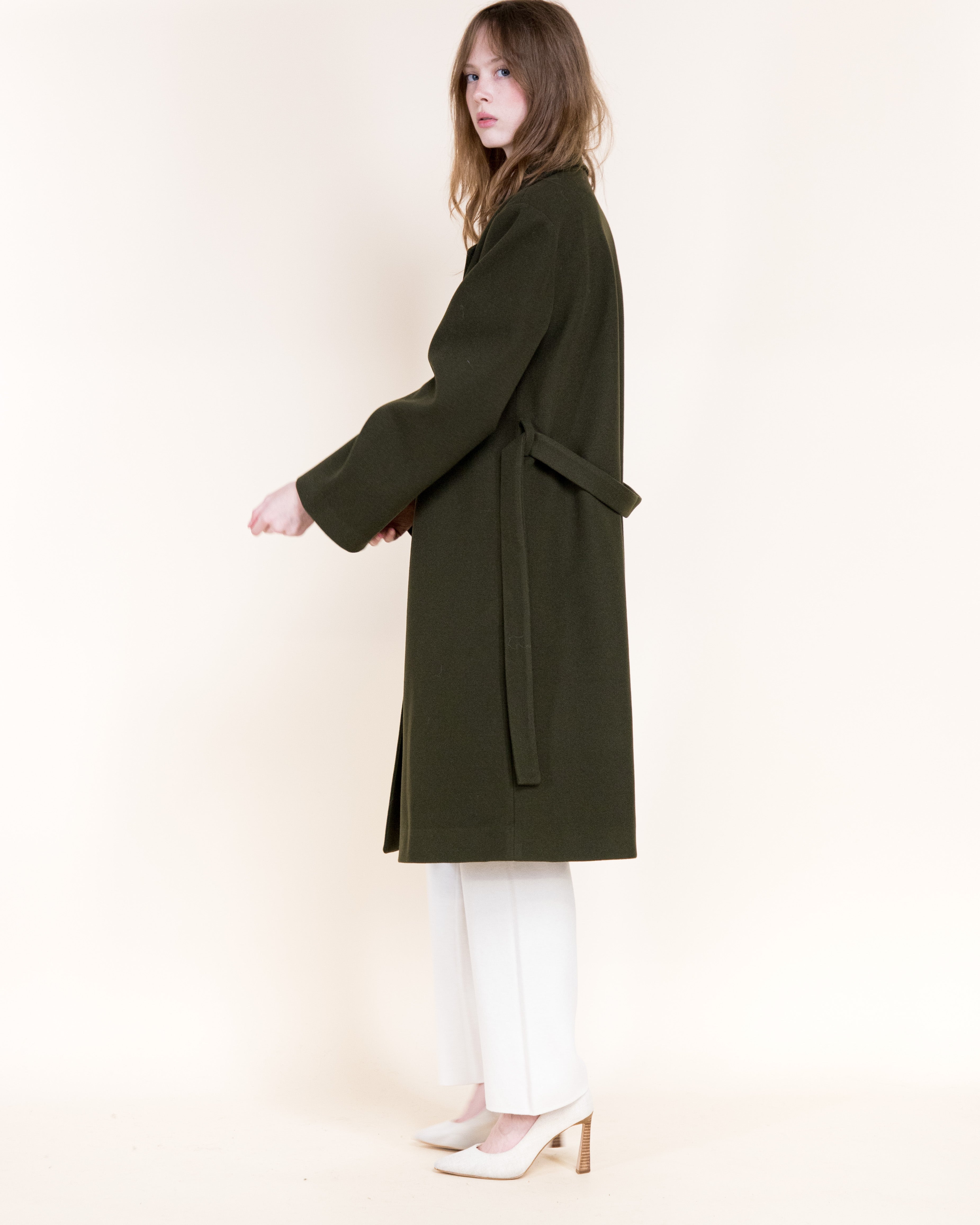 Classic Double Breasted Belted Peacoat- BEIGE (S/M, L/XL) (Pack of 6)
