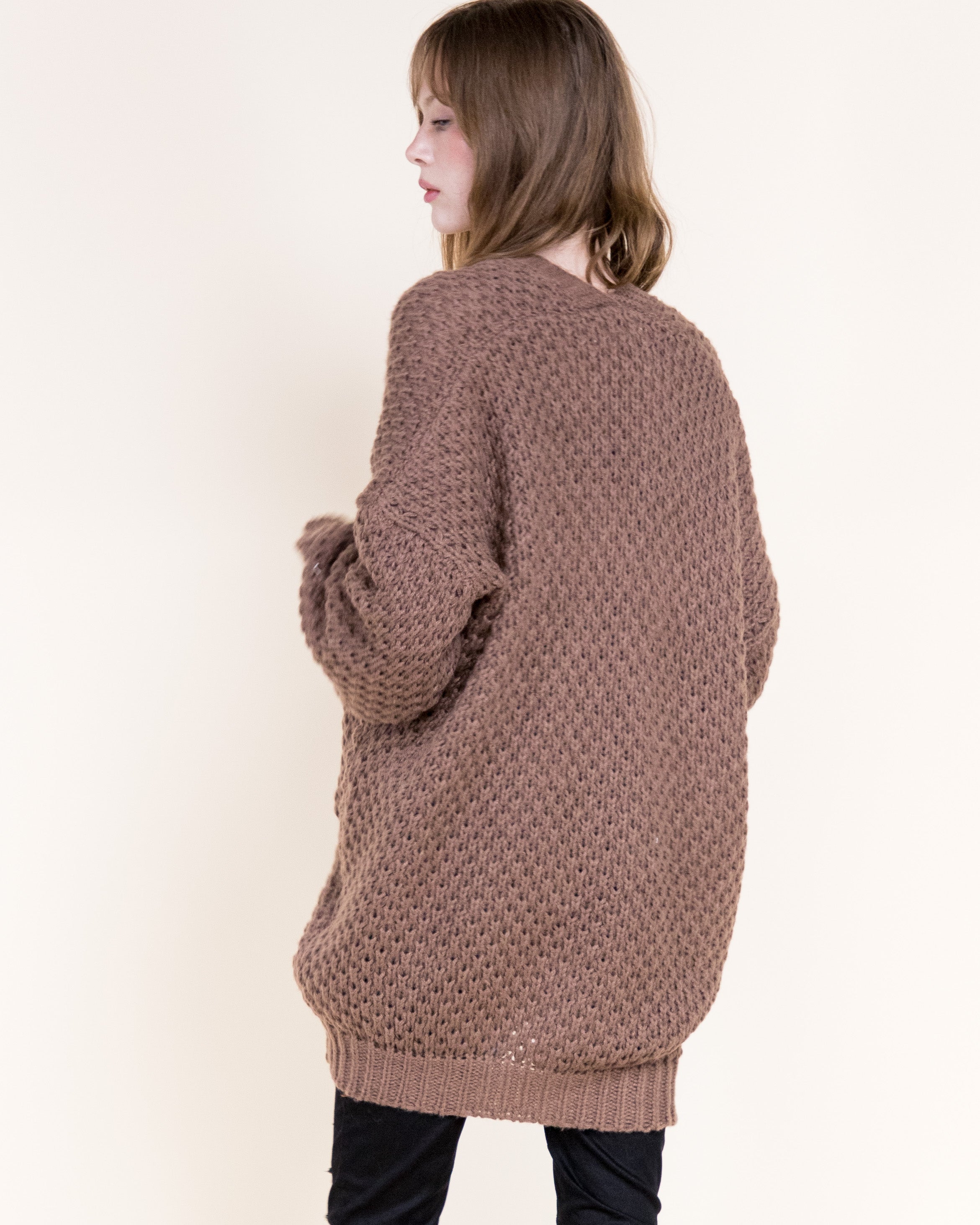Honeycomb Stitch Lounge Cardigan-SAGE (S/M, L/XL) (Pack of 6)