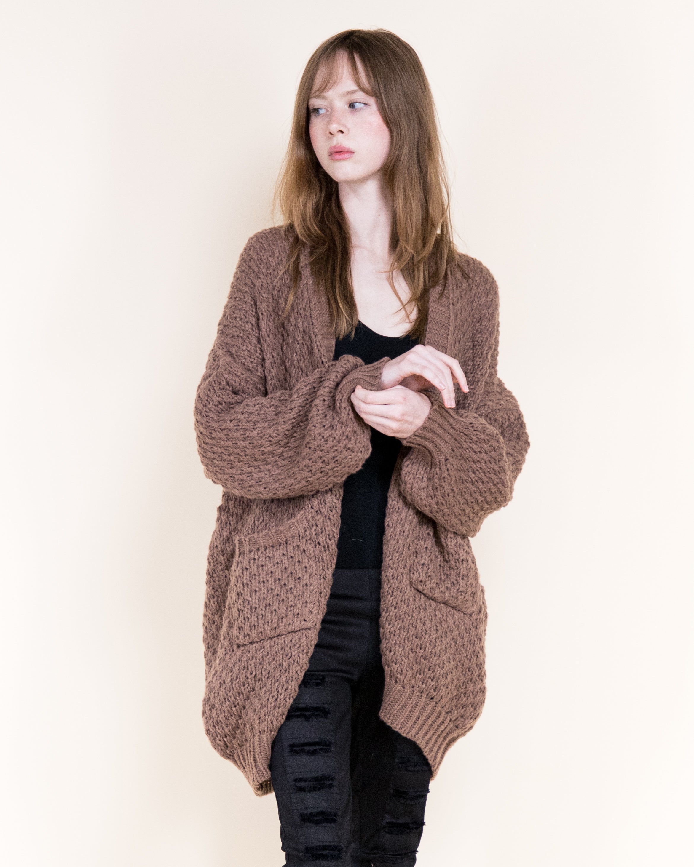 Honeycomb Stitch Lounge Cardigan-SAGE (S/M, L/XL) (Pack of 6)