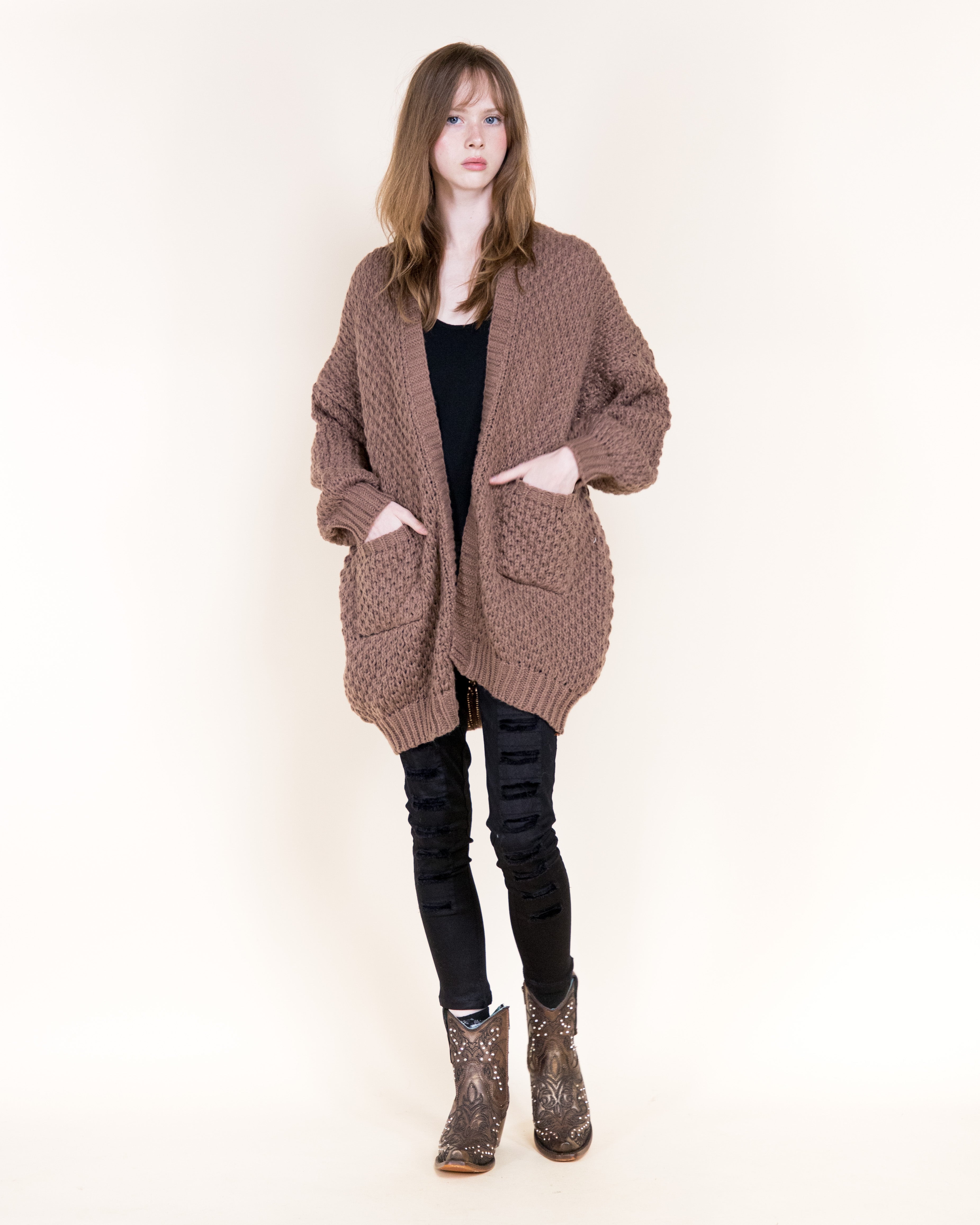 Honeycomb Stitch Lounge Cardigan-SAGE (S/M, L/XL) (Pack of 6)