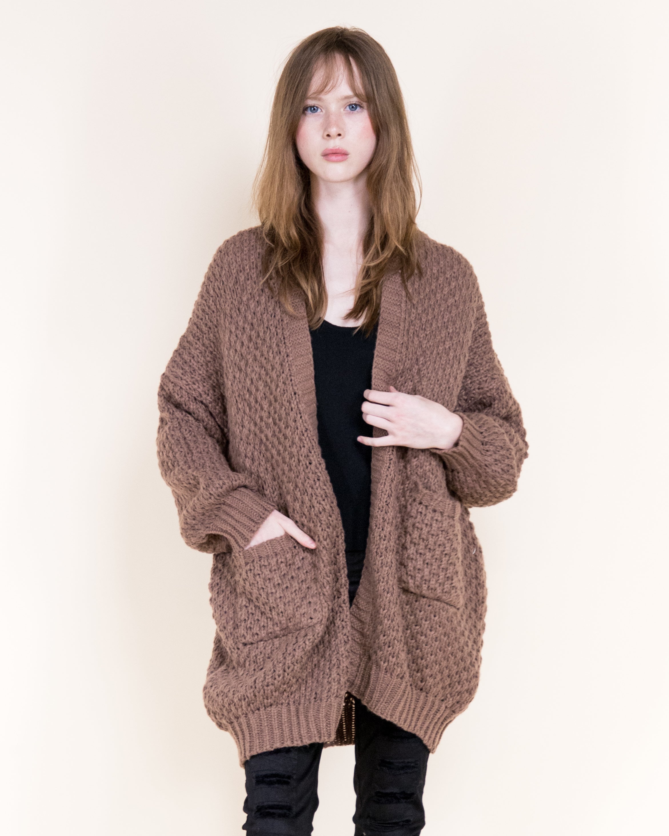 Honeycomb Stitch Lounge Cardigan-SAGE (S/M, L/XL) (Pack of 6)