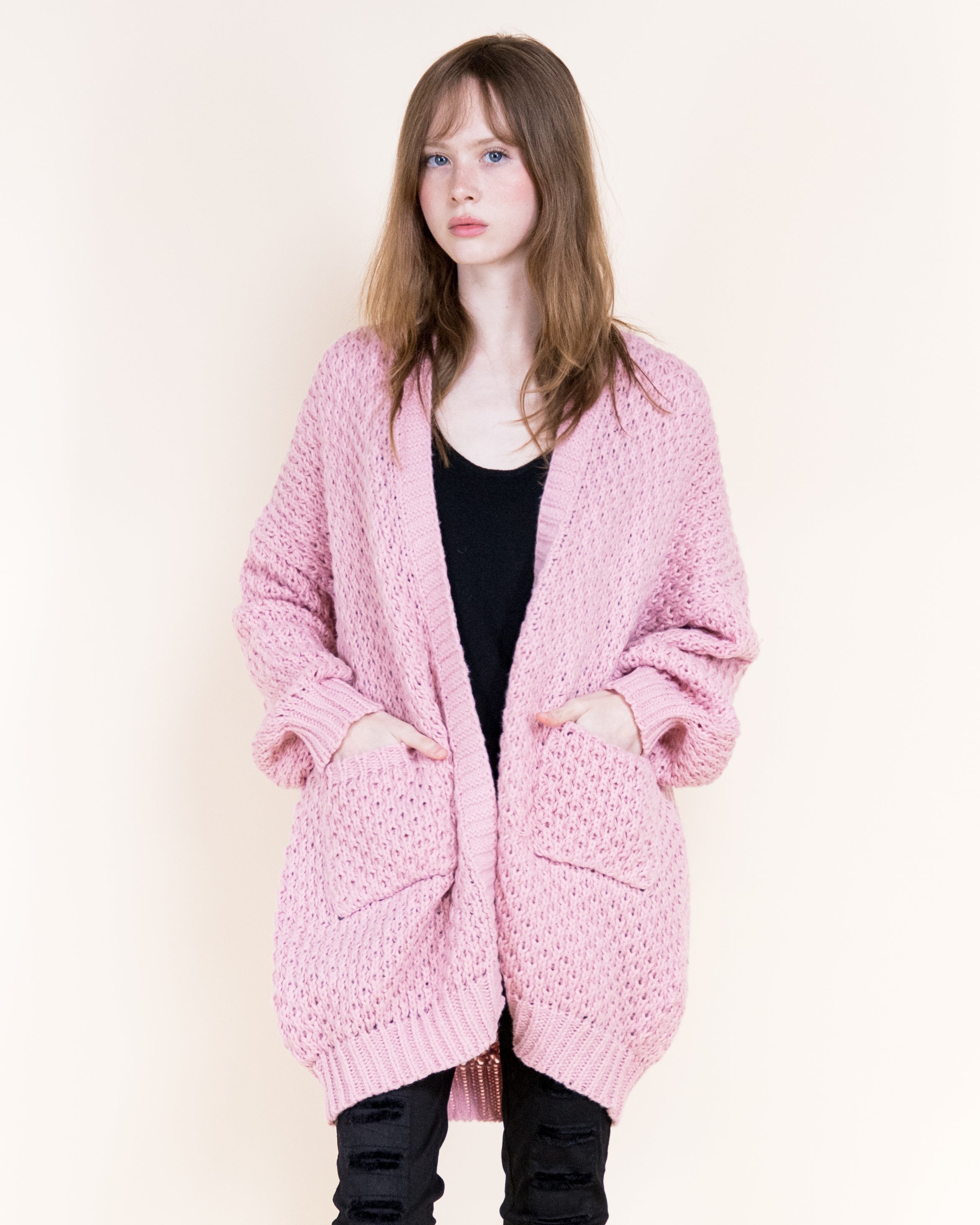 Honeycomb Stitch Lounge Cardigan-SAGE (S/M, L/XL) (Pack of 6)