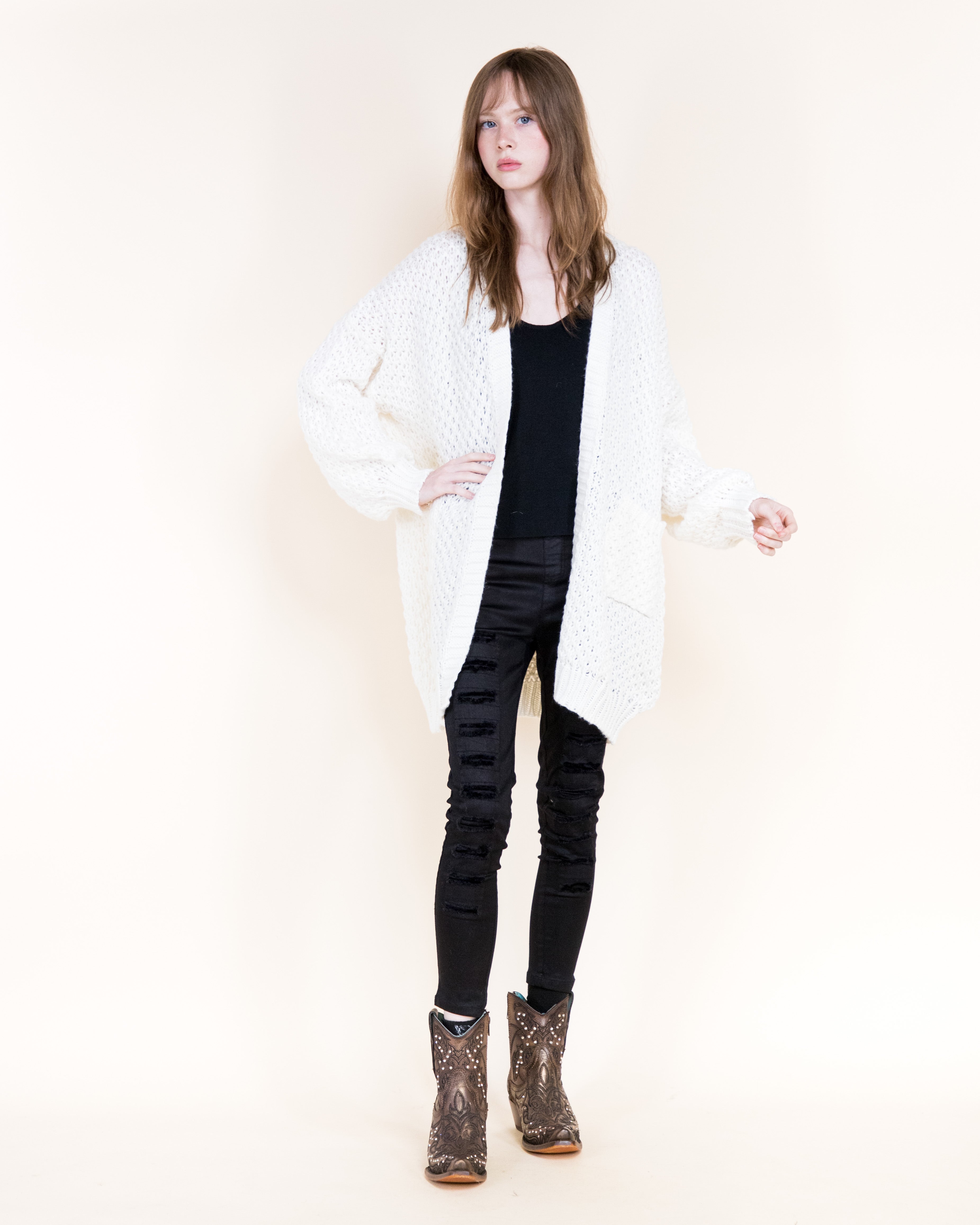 Honeycomb Stitch Lounge Cardigan-SAGE (S/M, L/XL) (Pack of 6)