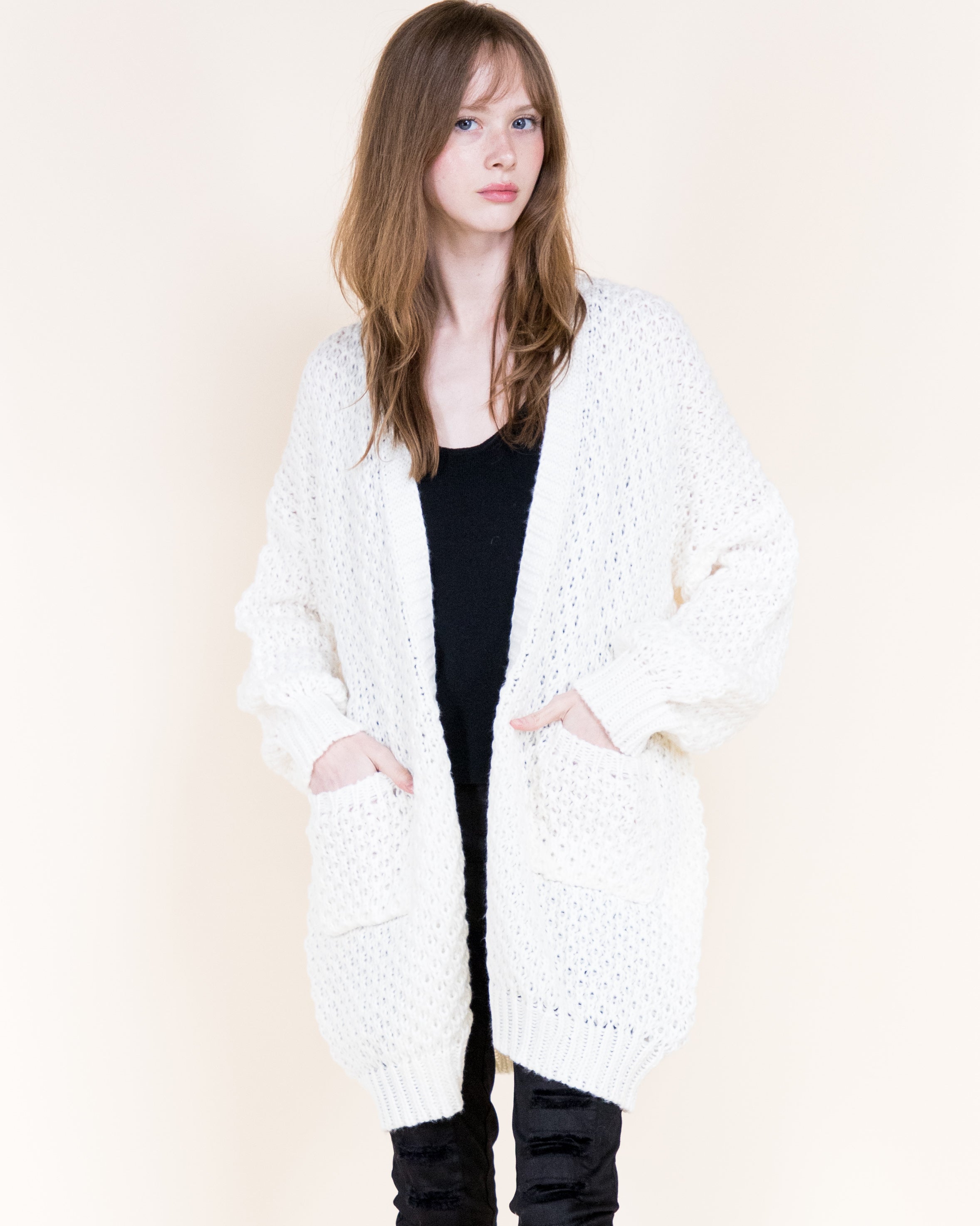 Honeycomb Stitch Lounge Cardigan-SAGE (S/M, L/XL) (Pack of 6)