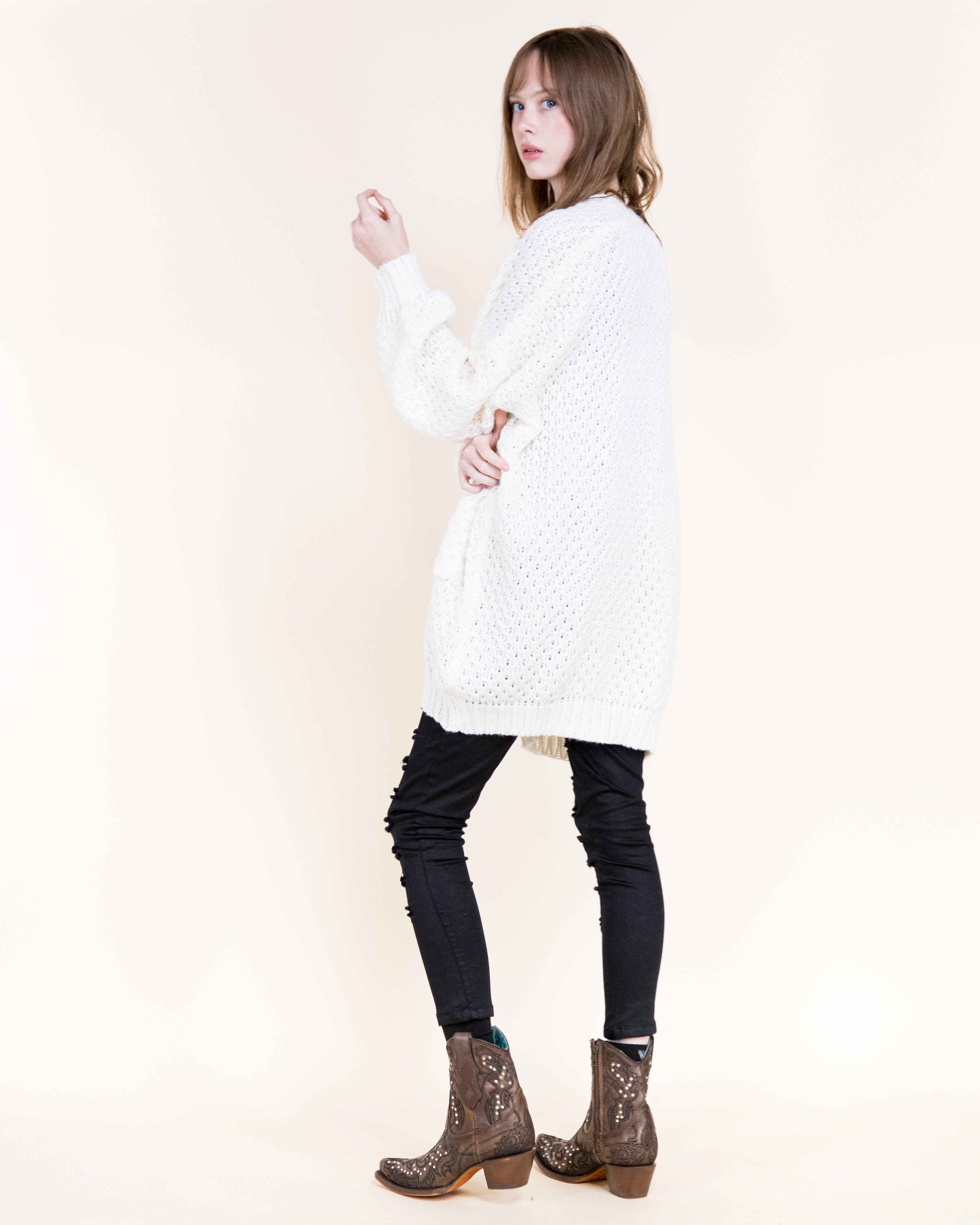 Honeycomb Stitch Lounge Cardigan-SAGE (S/M, L/XL) (Pack of 6)