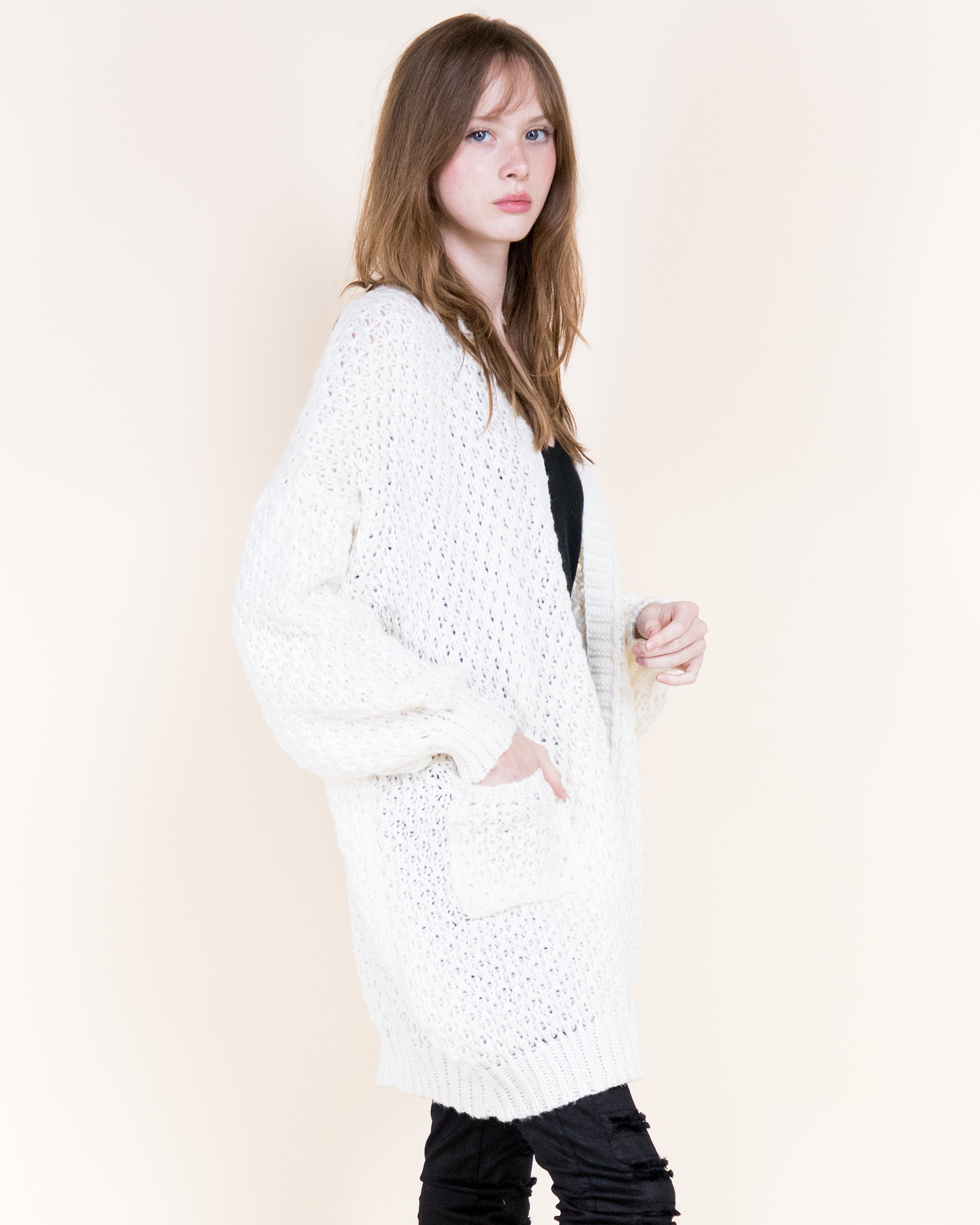 Honeycomb Stitch Lounge Cardigan-SAGE (S/M, L/XL) (Pack of 6)