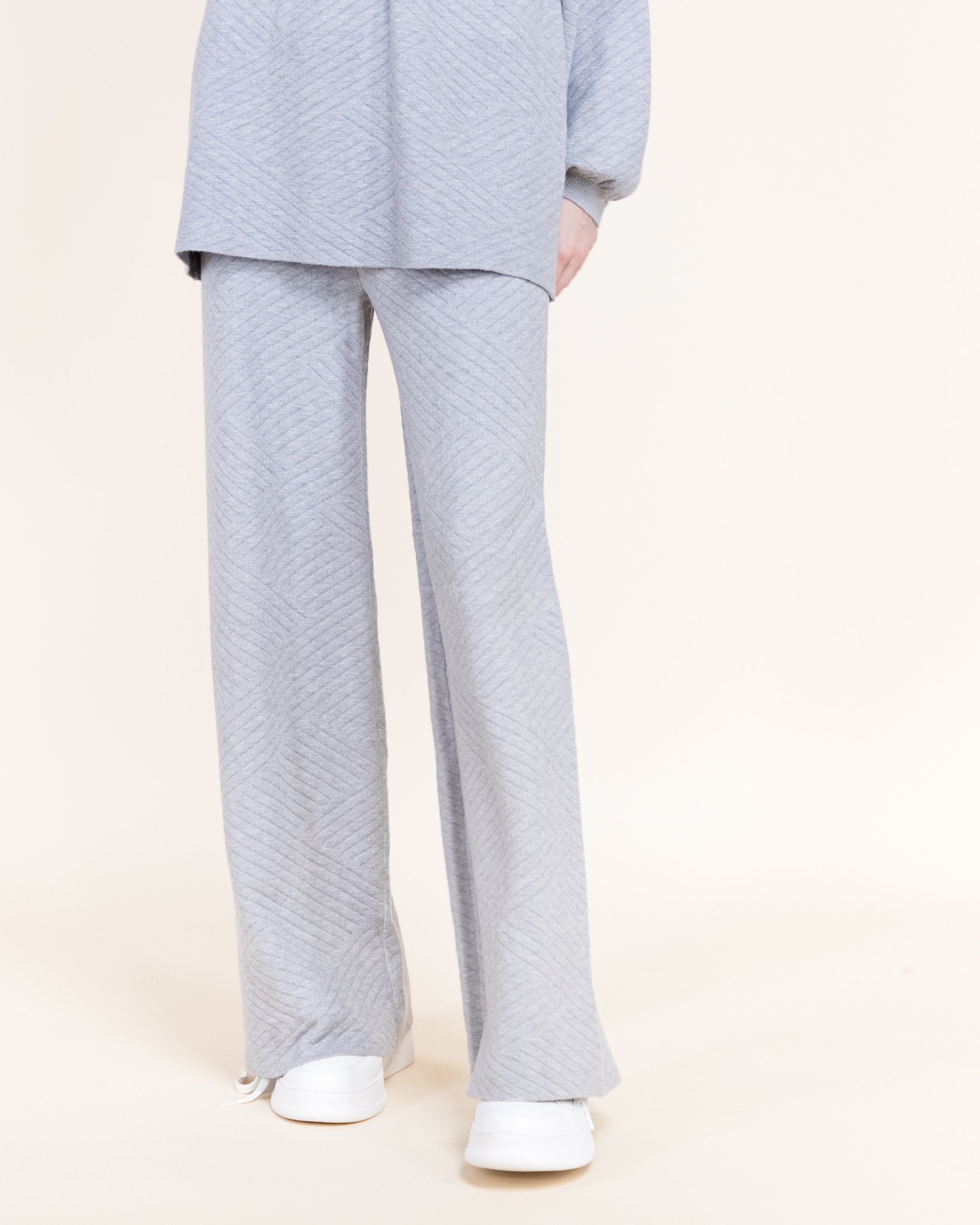 Chevron Texture Wide Leg Pants- BURGUNDY (S/M, L/XL) (Pack of 6)