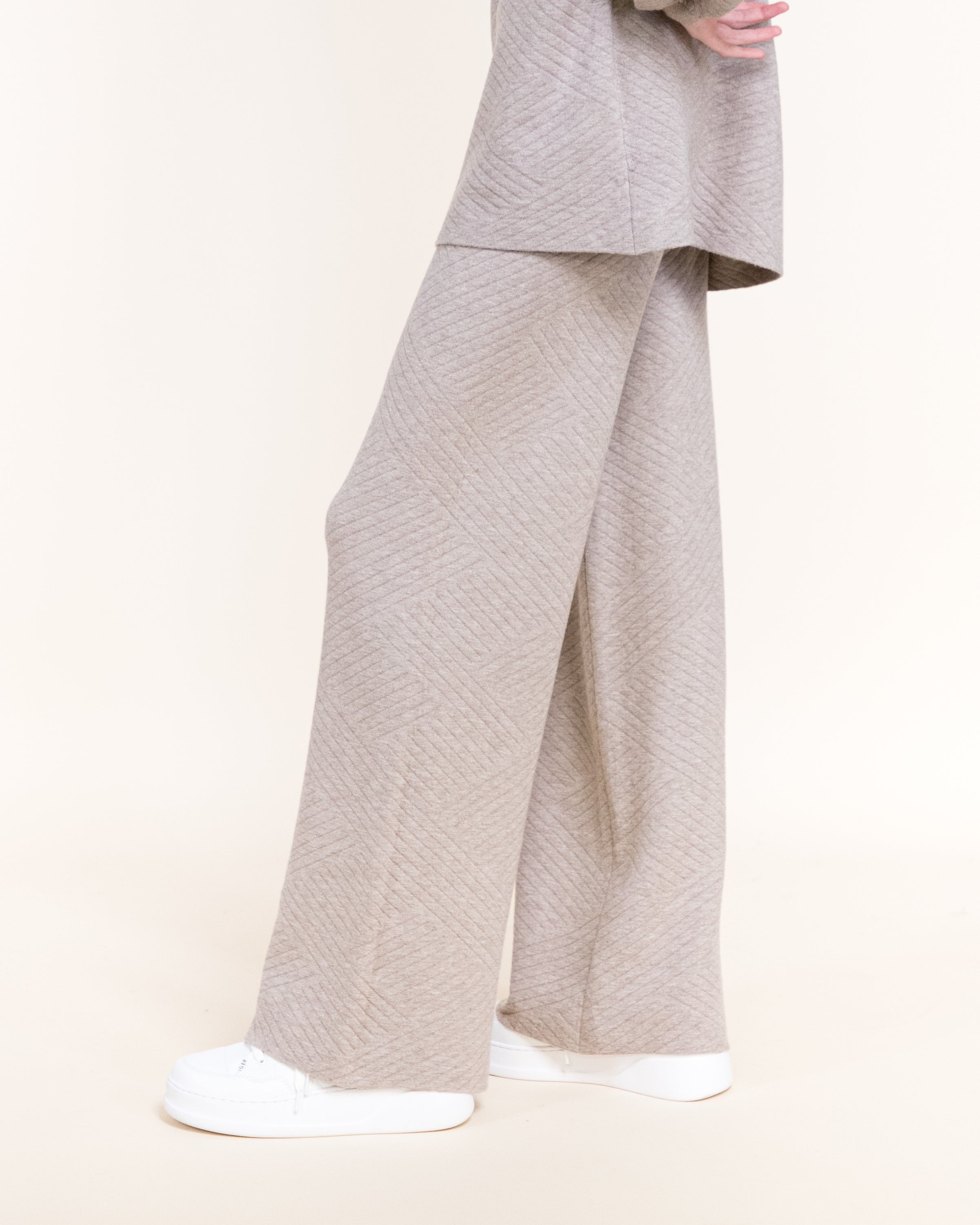 Chevron Texture Wide Leg Pants- BURGUNDY (S/M, L/XL) (Pack of 6)