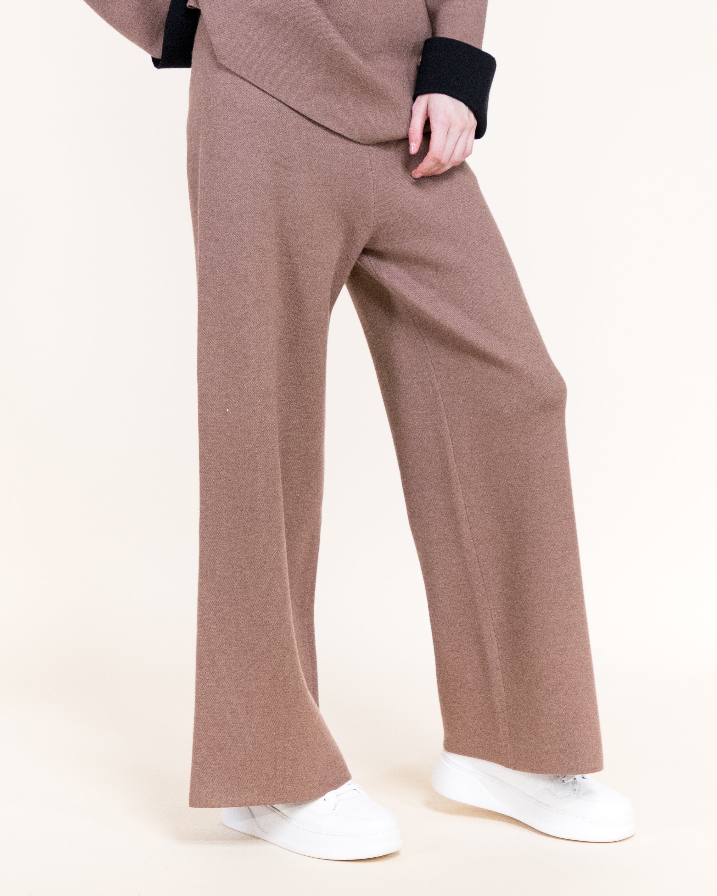 Atelier Lounge Wide Leg Knitted Pants- BROWN (S/M, L/XL) (Pack of 6)