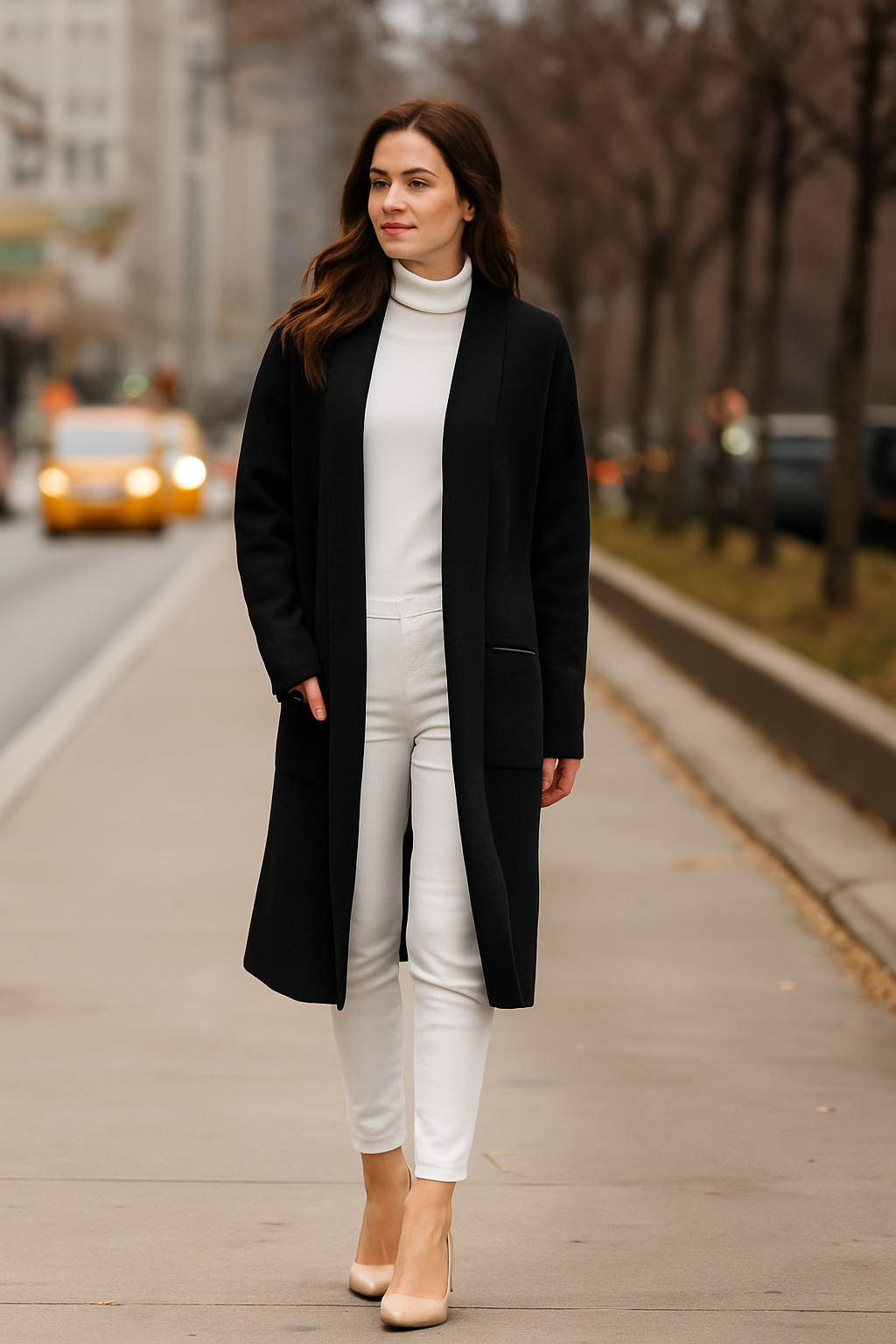 Shawl Collar Front Pockets Open Duster Cardigan - BLACK (S/M, L/XL) (Pack of 6)