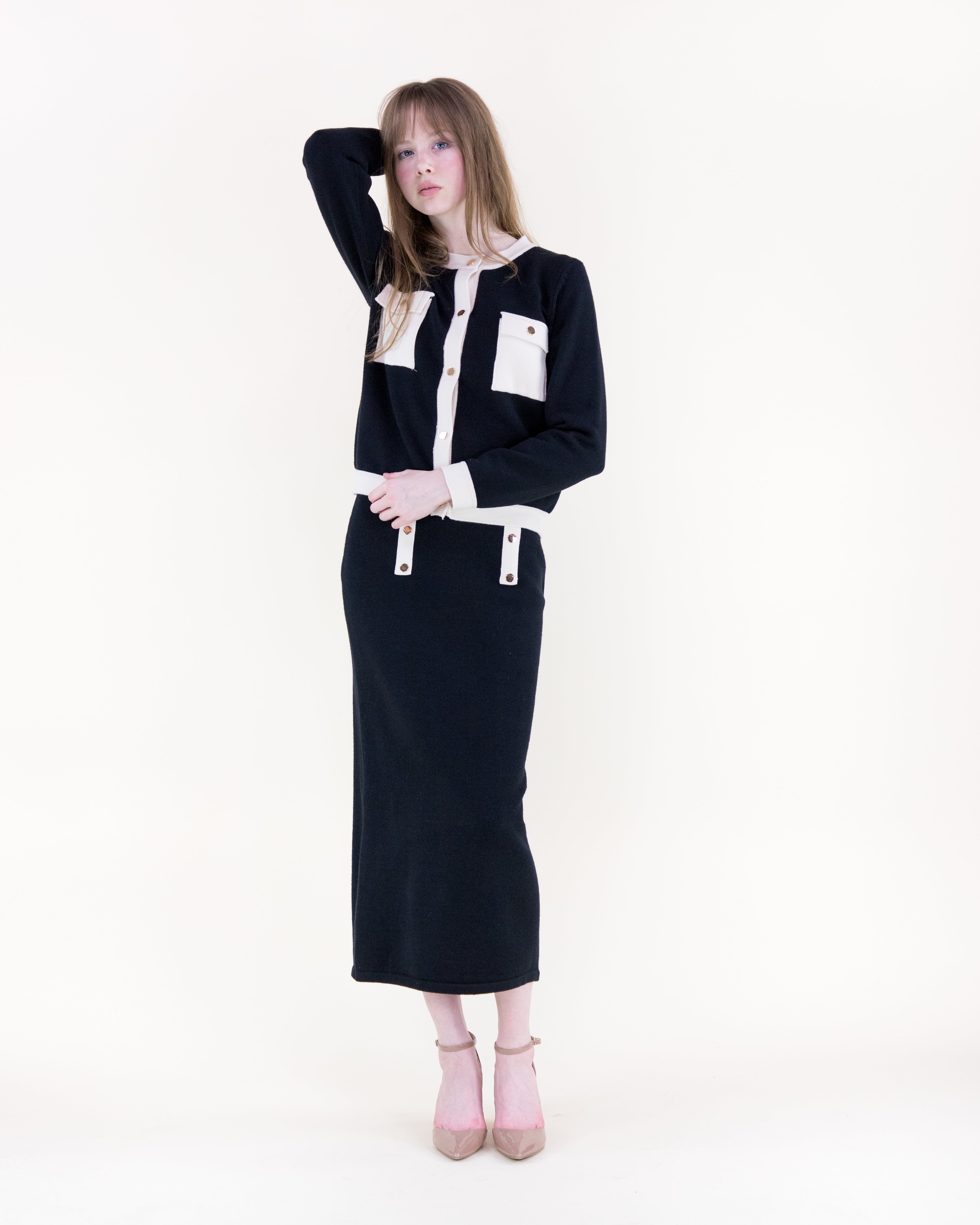 Color Blocked Front Pockets Boxy Cardigan - BURGUNDY (S/M, L/XL) (Pack of 6)