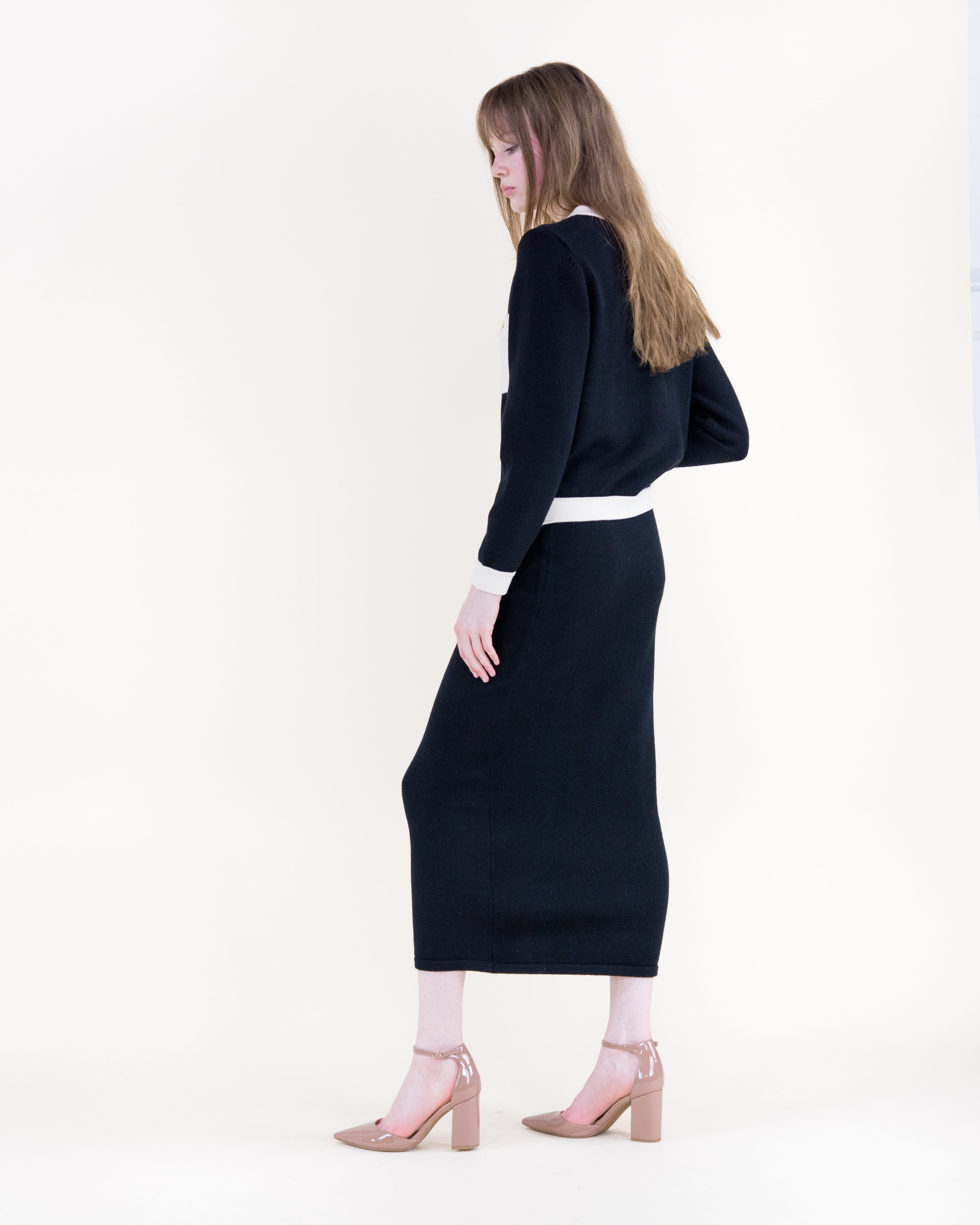 Color Blocked Front Pockets Boxy Cardigan - BLACK (S/M, L/XL) (Pack of 6)