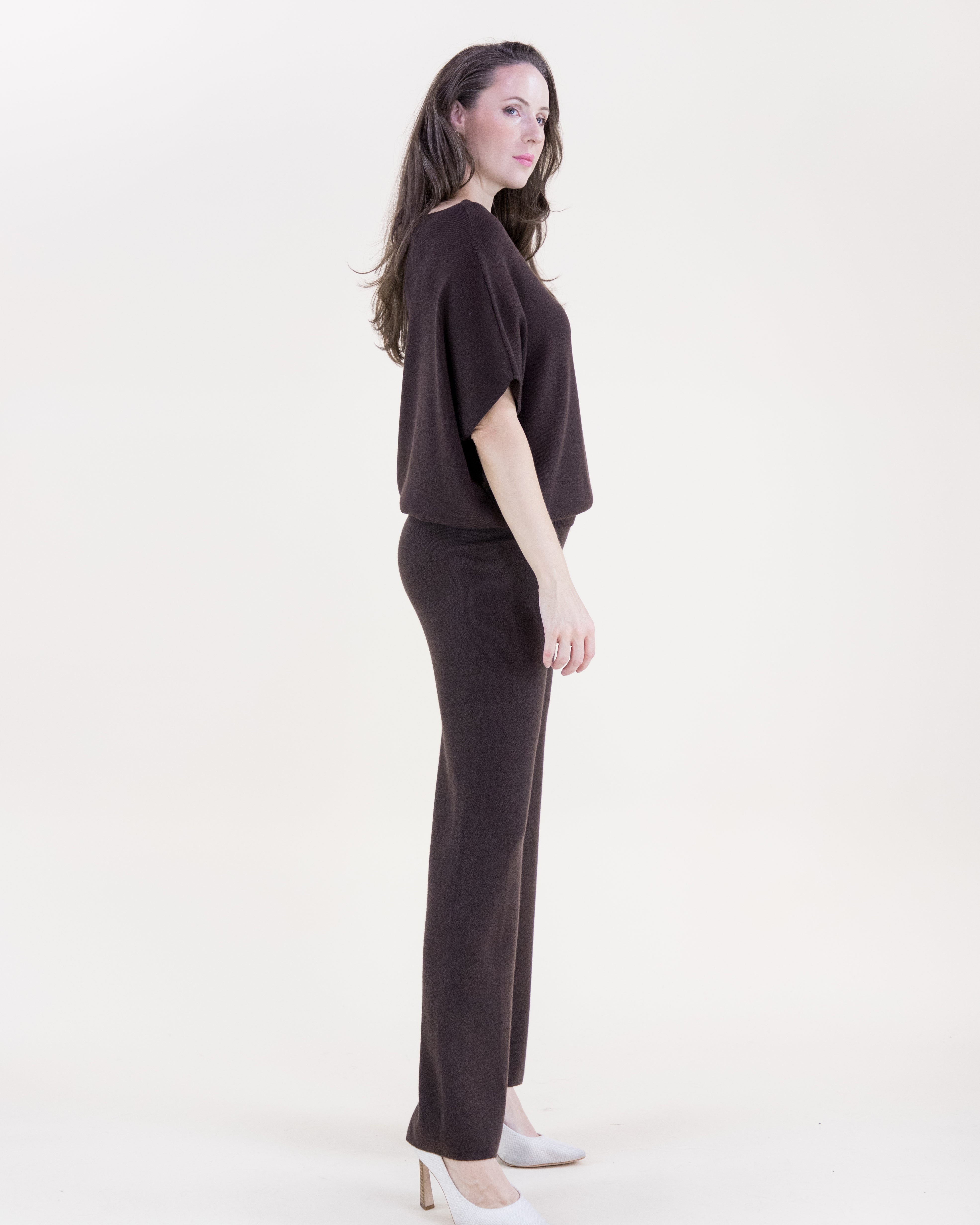 Classy Boat Neck Bat Wing Top - BROWN (S/M, L/XL) (Pack of 6)