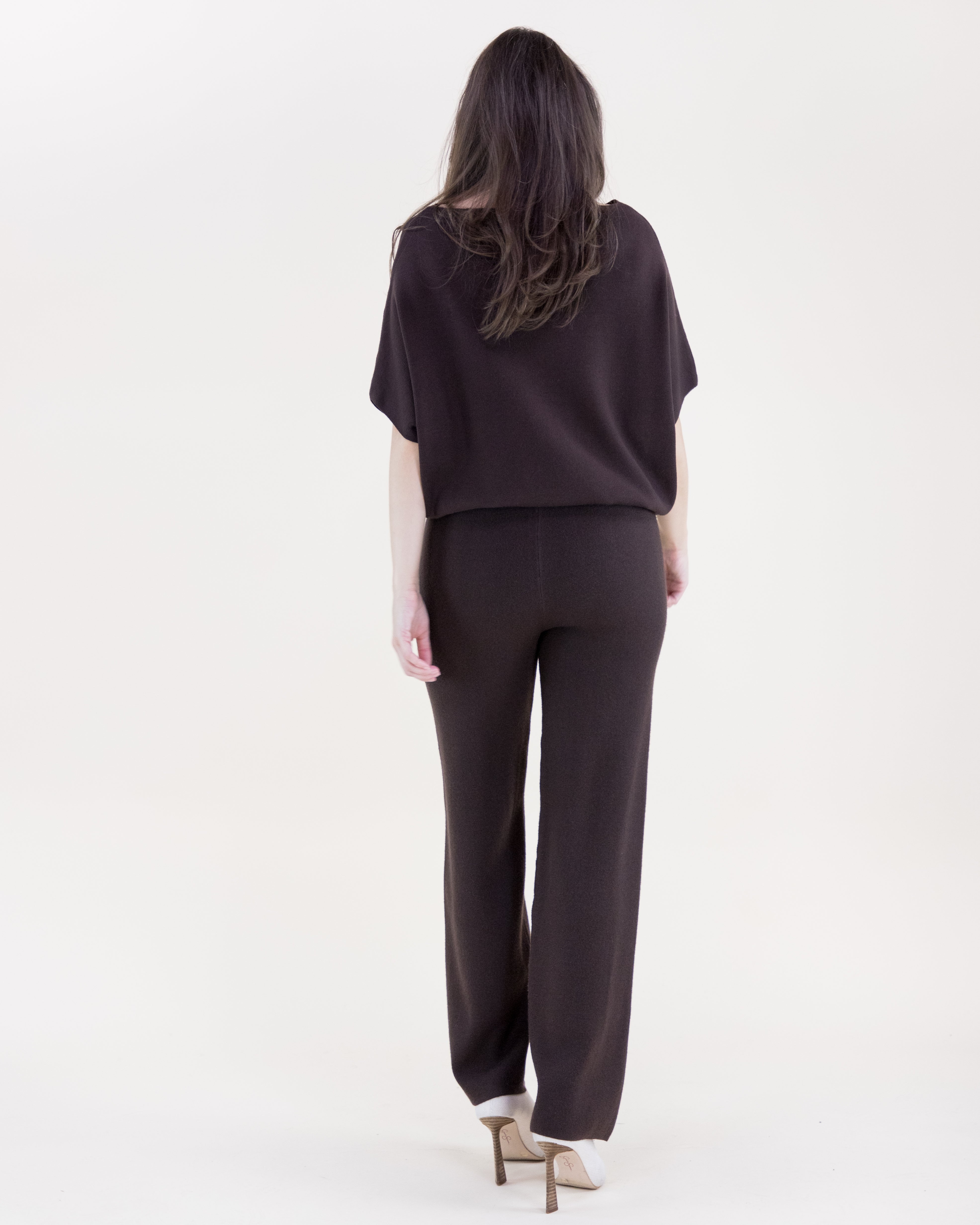 Classy Boat Neck Bat Wing Top - BROWN (S/M, L/XL) (Pack of 6)