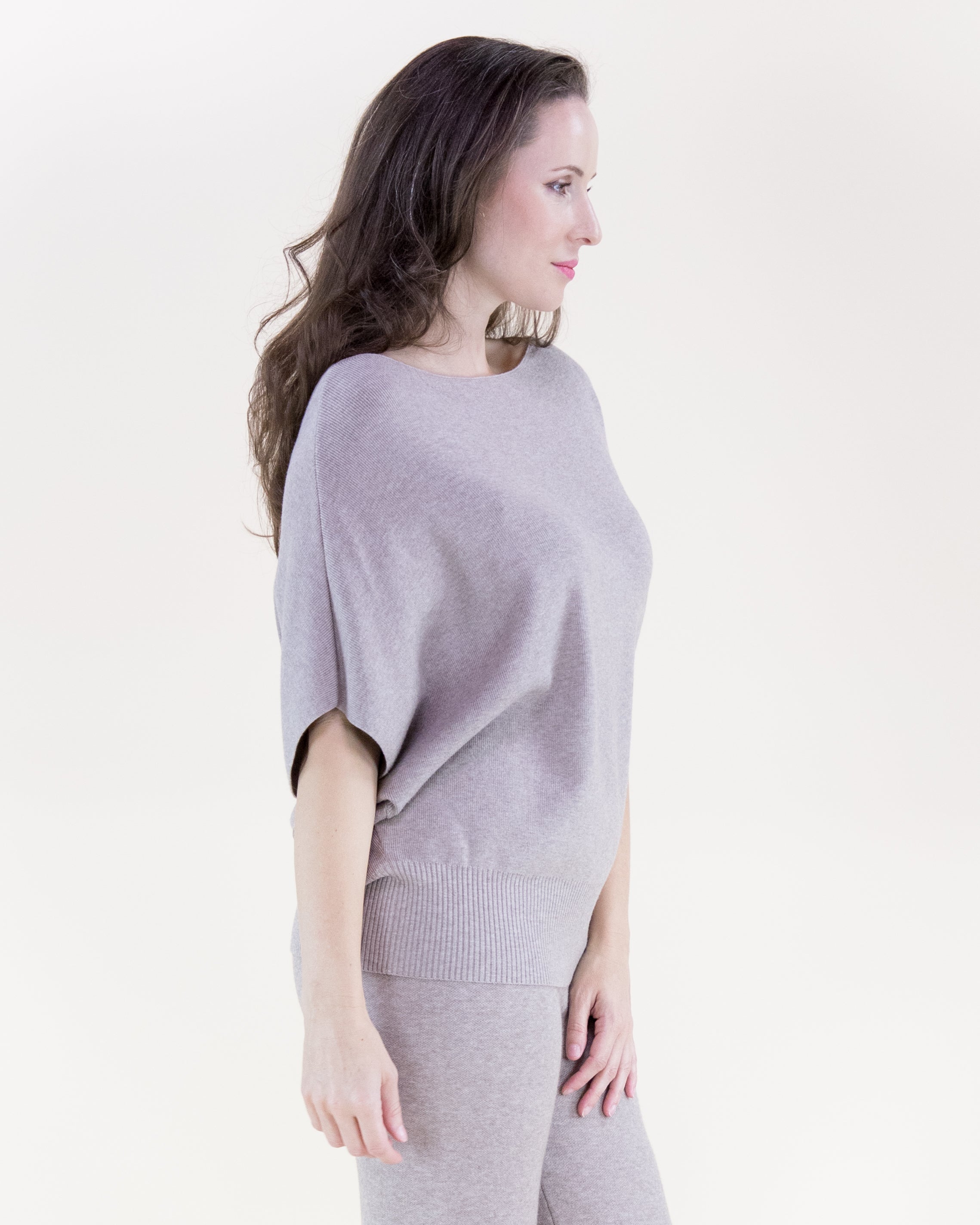 Classy Boat Neck Bat Wing Top - KHAKI (S/M, L/XL) (Pack of 6)