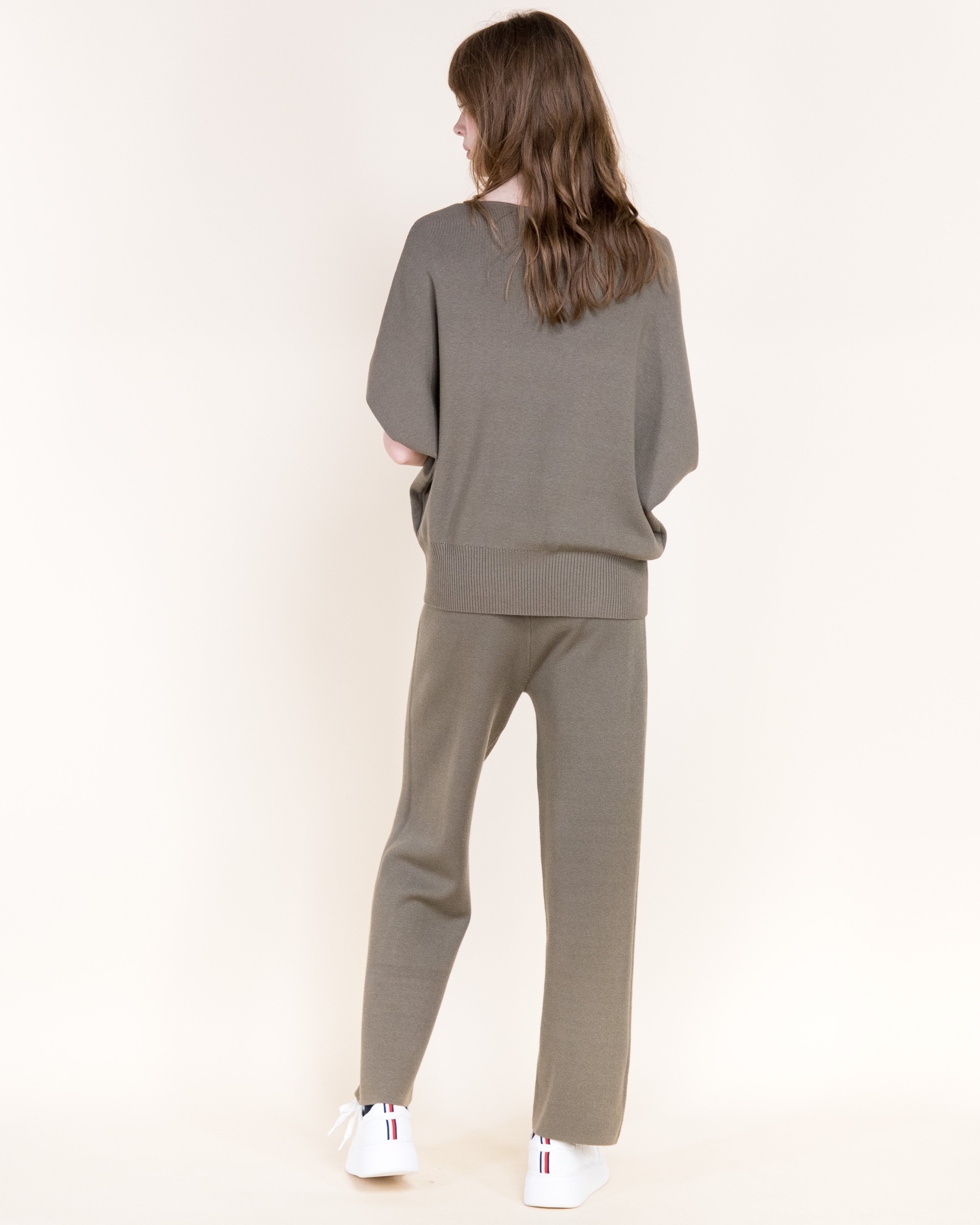 Classy Boat Neck Bat Wing Top - OLIVE (S/M, L/XL) (Pack of 6)