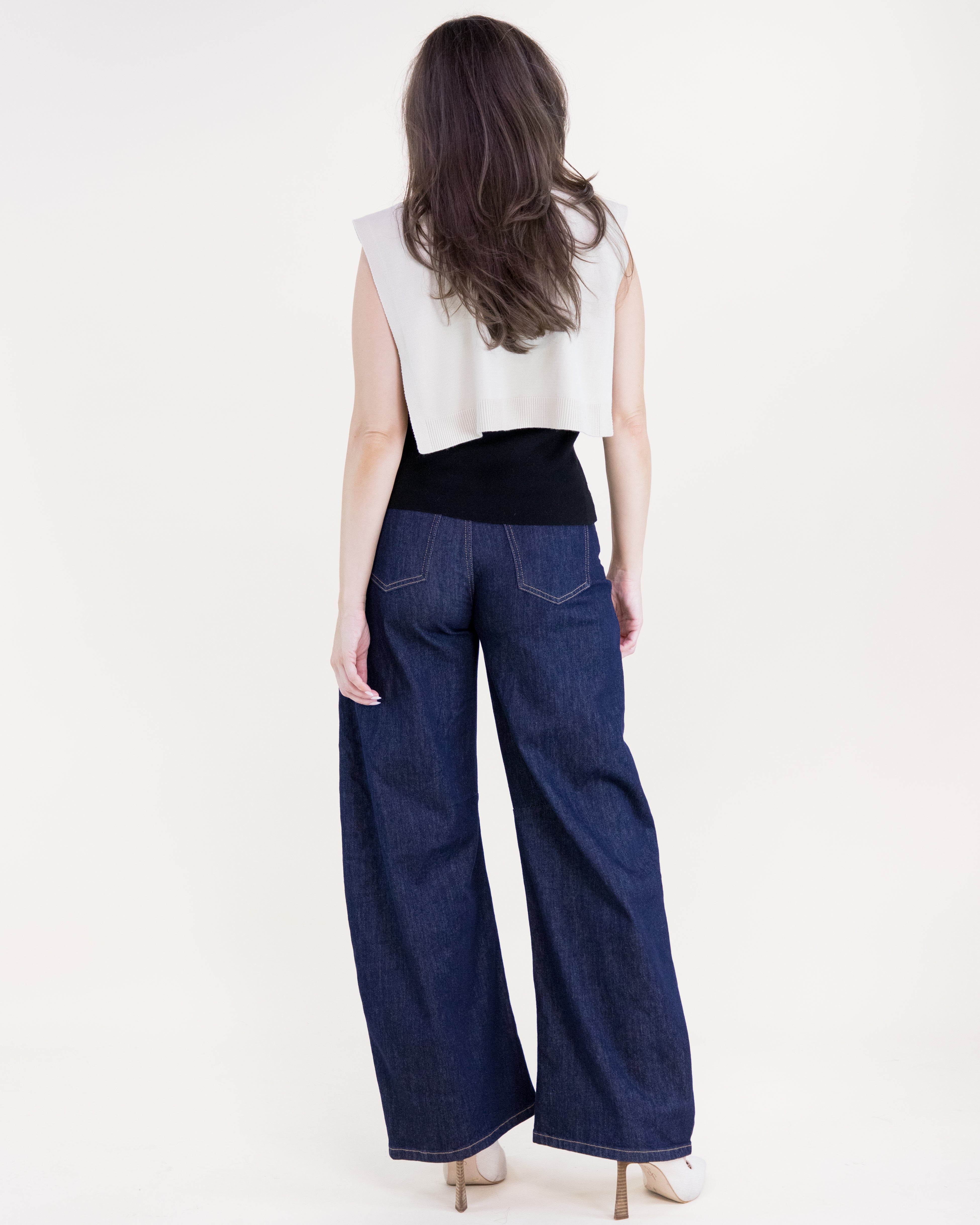 Solid Preppy Mock Sweater Wrap - BEIGE (Pack of 6)