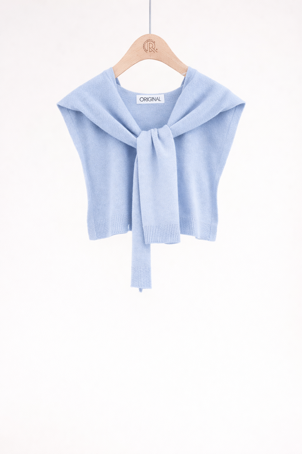 Solid Preppy Mock Sweater Wrap - BEIGE  (OS) (Pack of 6)