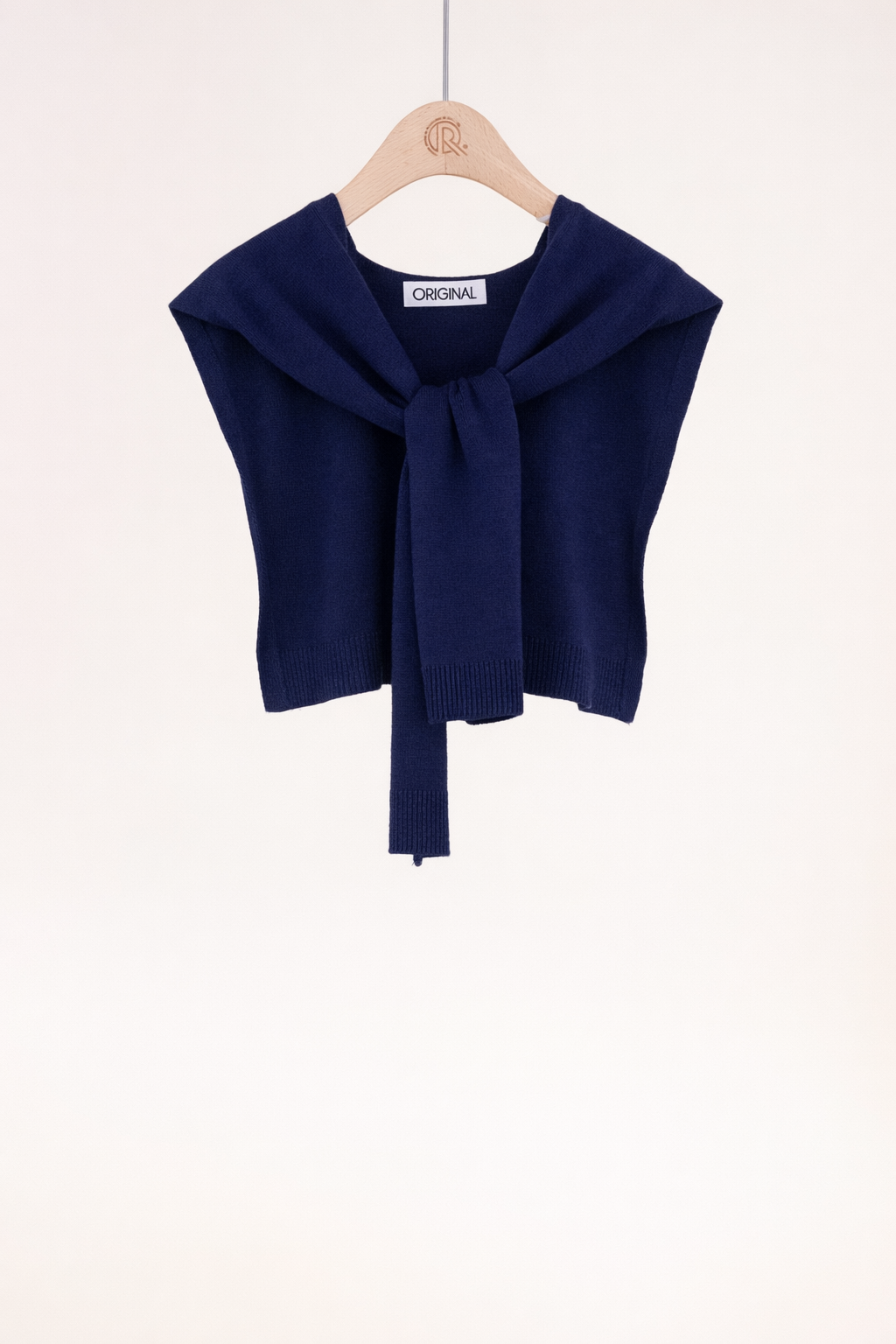 Solid Preppy Mock Sweater Wrap - BEIGE  (OS) (Pack of 6)