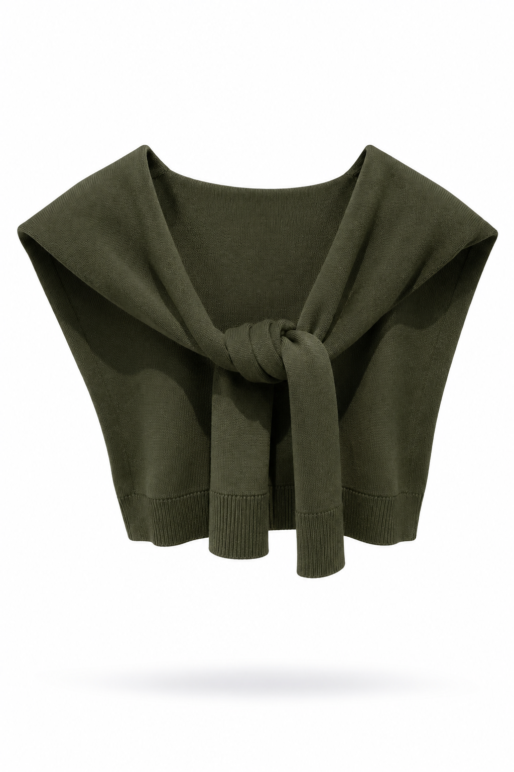 Solid Preppy Mock Sweater Wrap - OLIVE (OS) (Pack of 6)