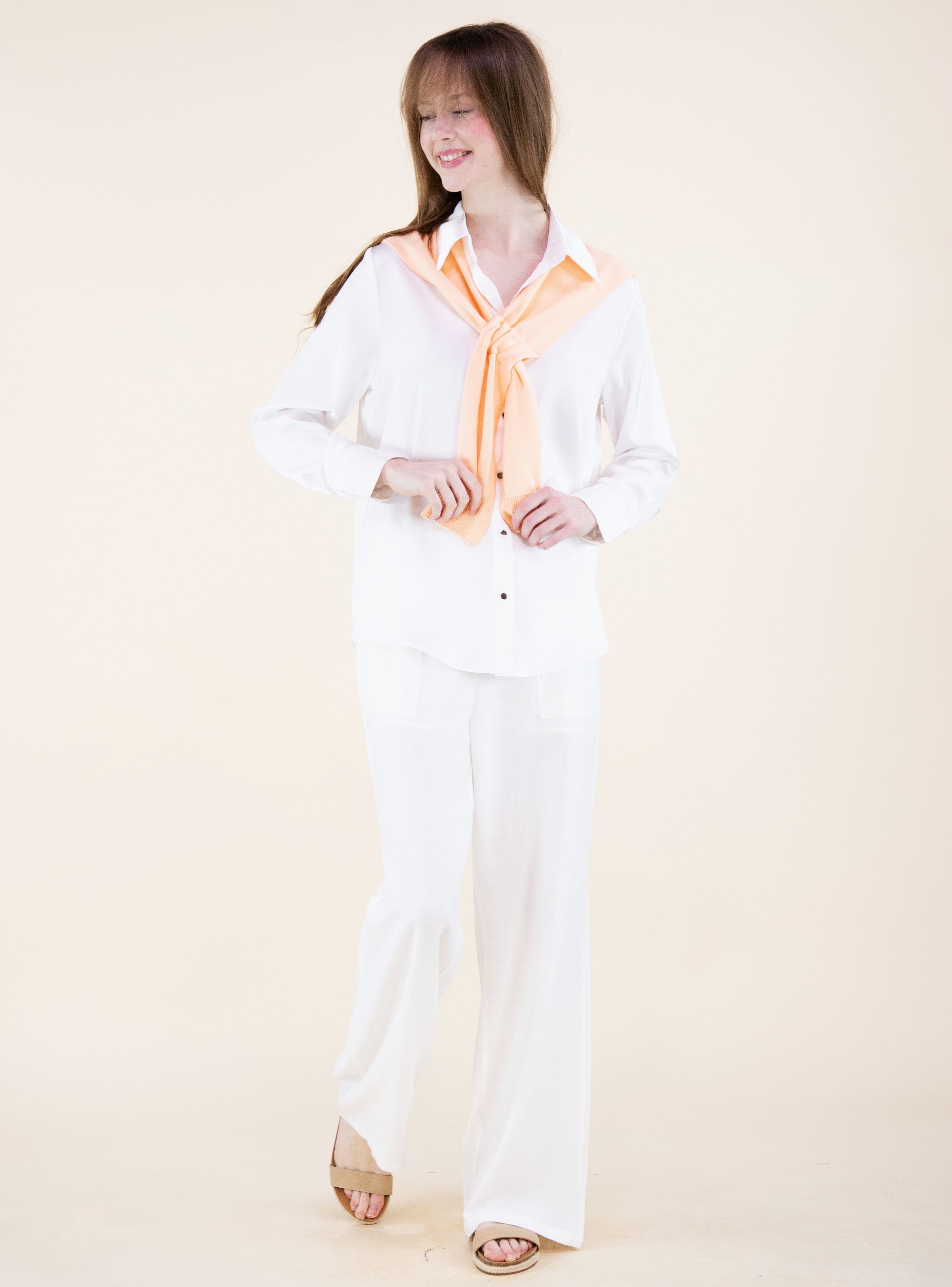 Solid Preppy Mock Sweater Wrap - BEIGE  (OS) (Pack of 6)