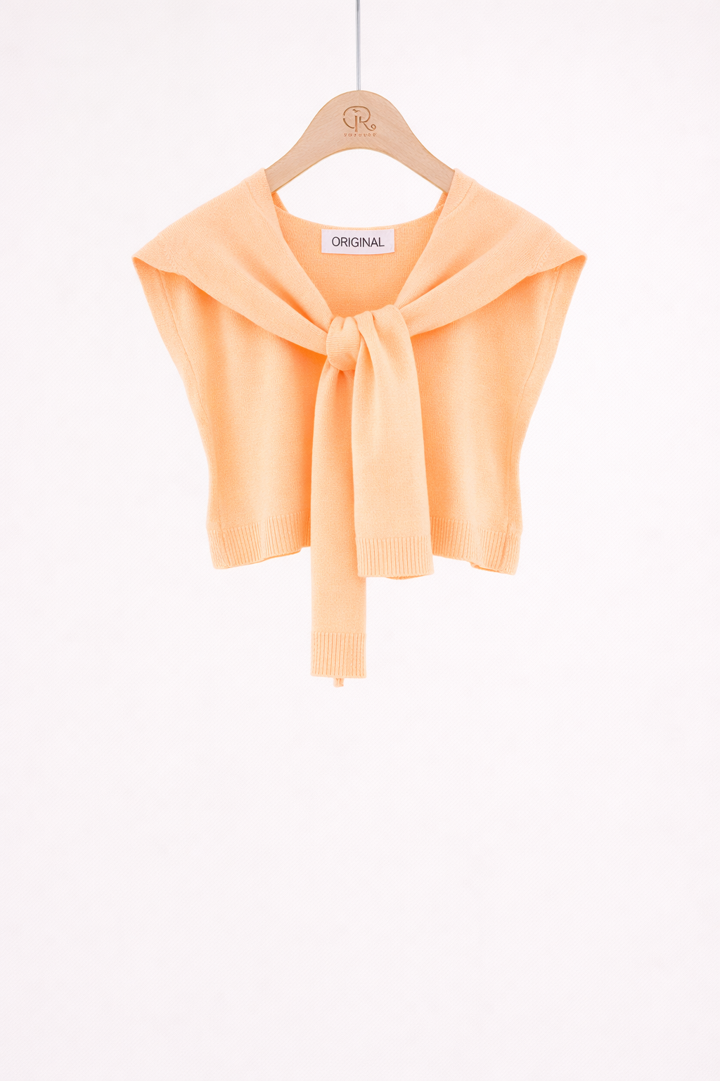 Solid Preppy Mock Sweater Wrap - BEIGE  (OS) (Pack of 6)