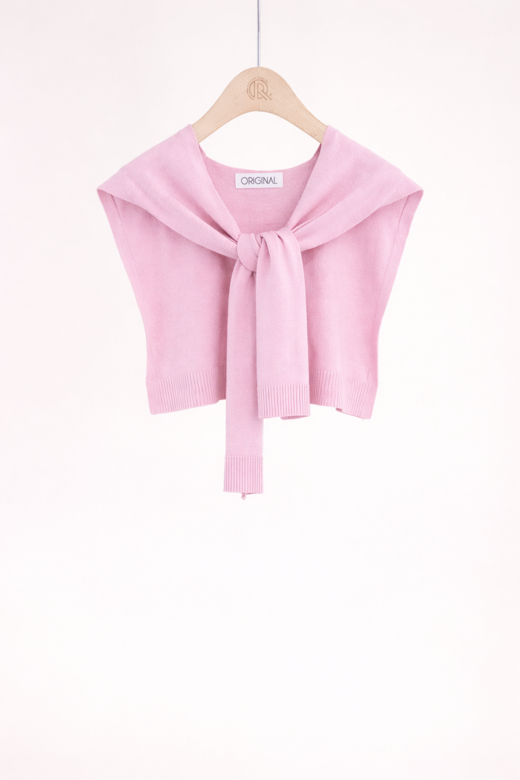 Solid Preppy Mock Sweater Wrap - BEIGE  (OS) (Pack of 6)