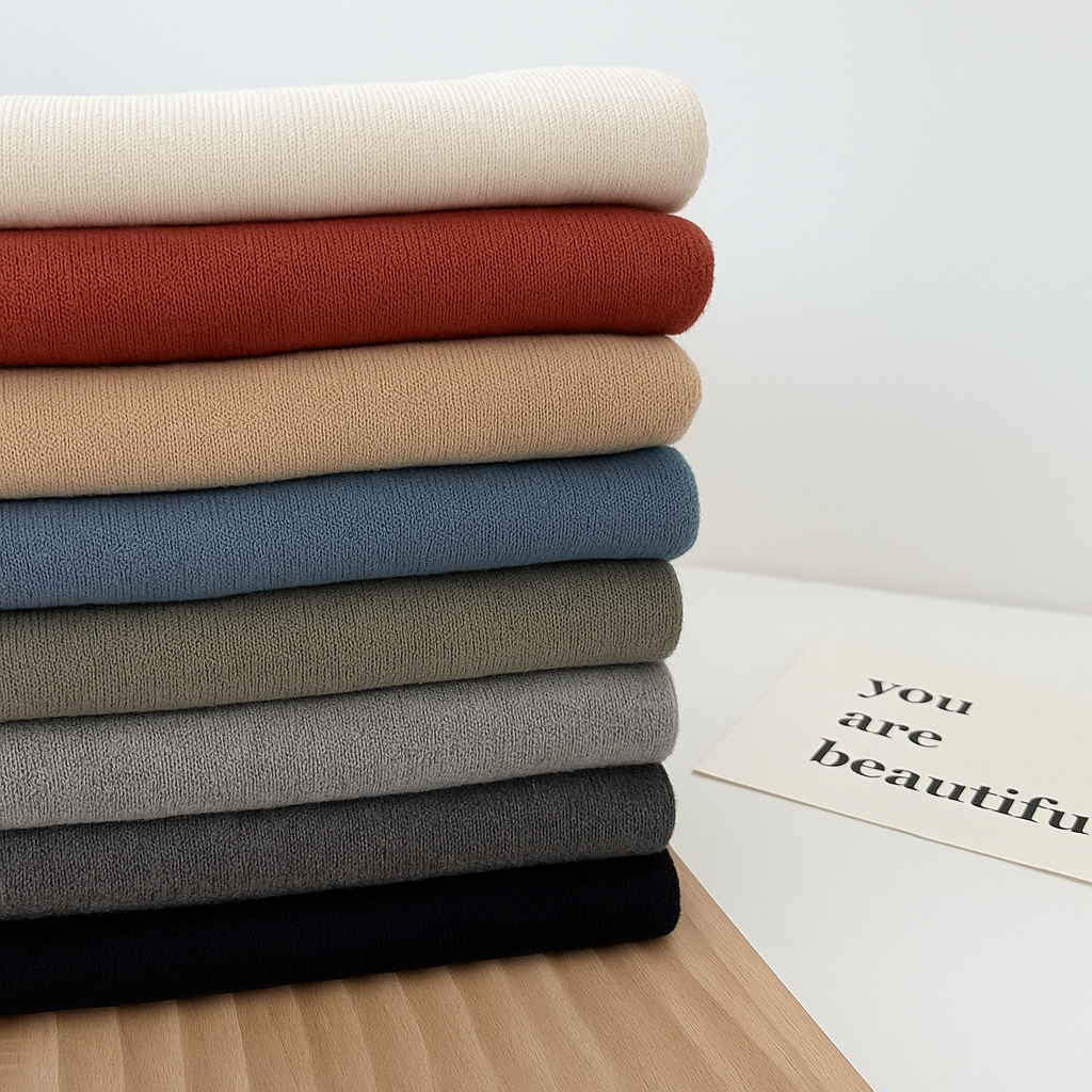 Solid Preppy Mock Sweater Wrap - BEIGE (Pack of 6)