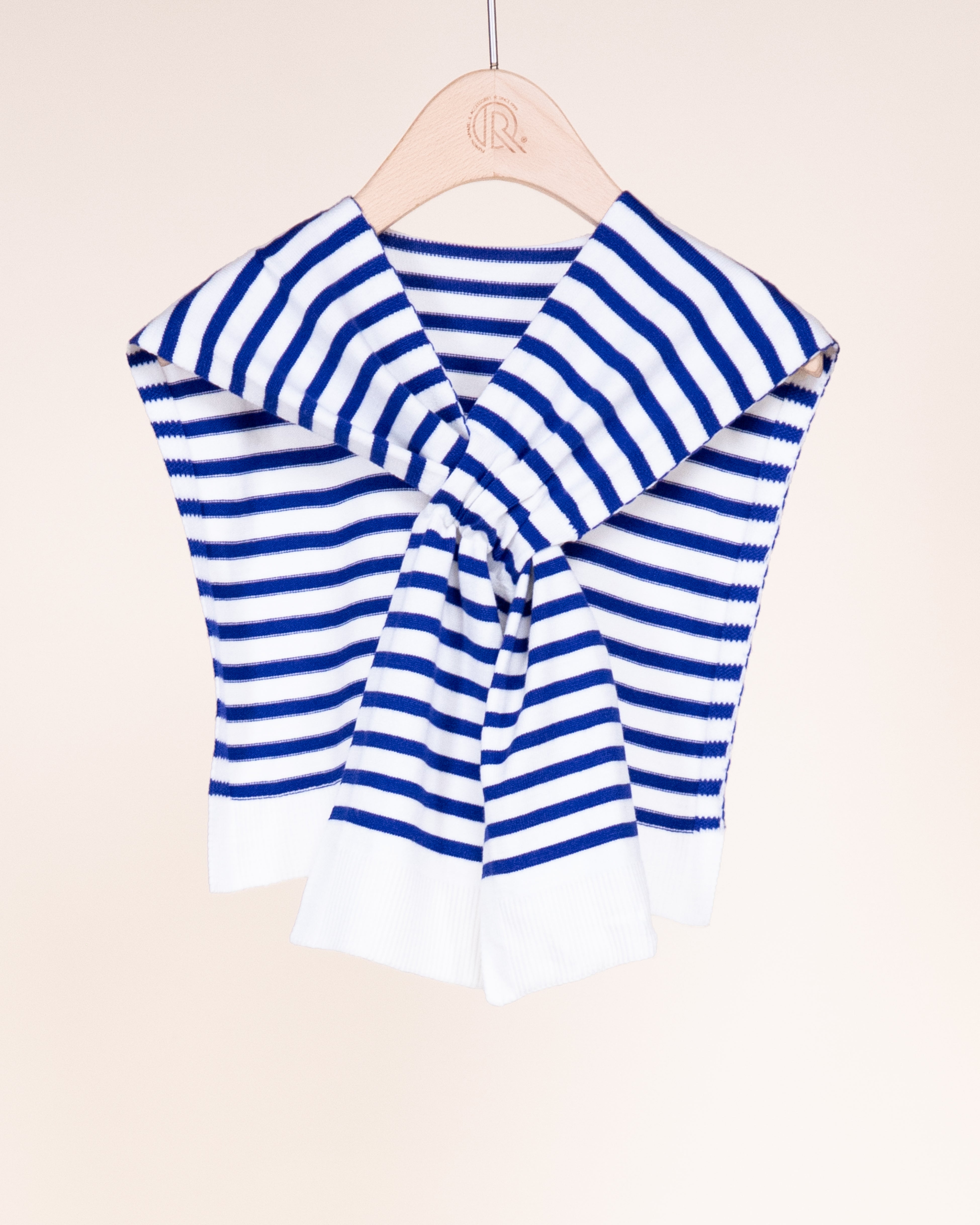 Striped Preppy Mock Sweater Wrap - RED WHITE (Pack of 6)