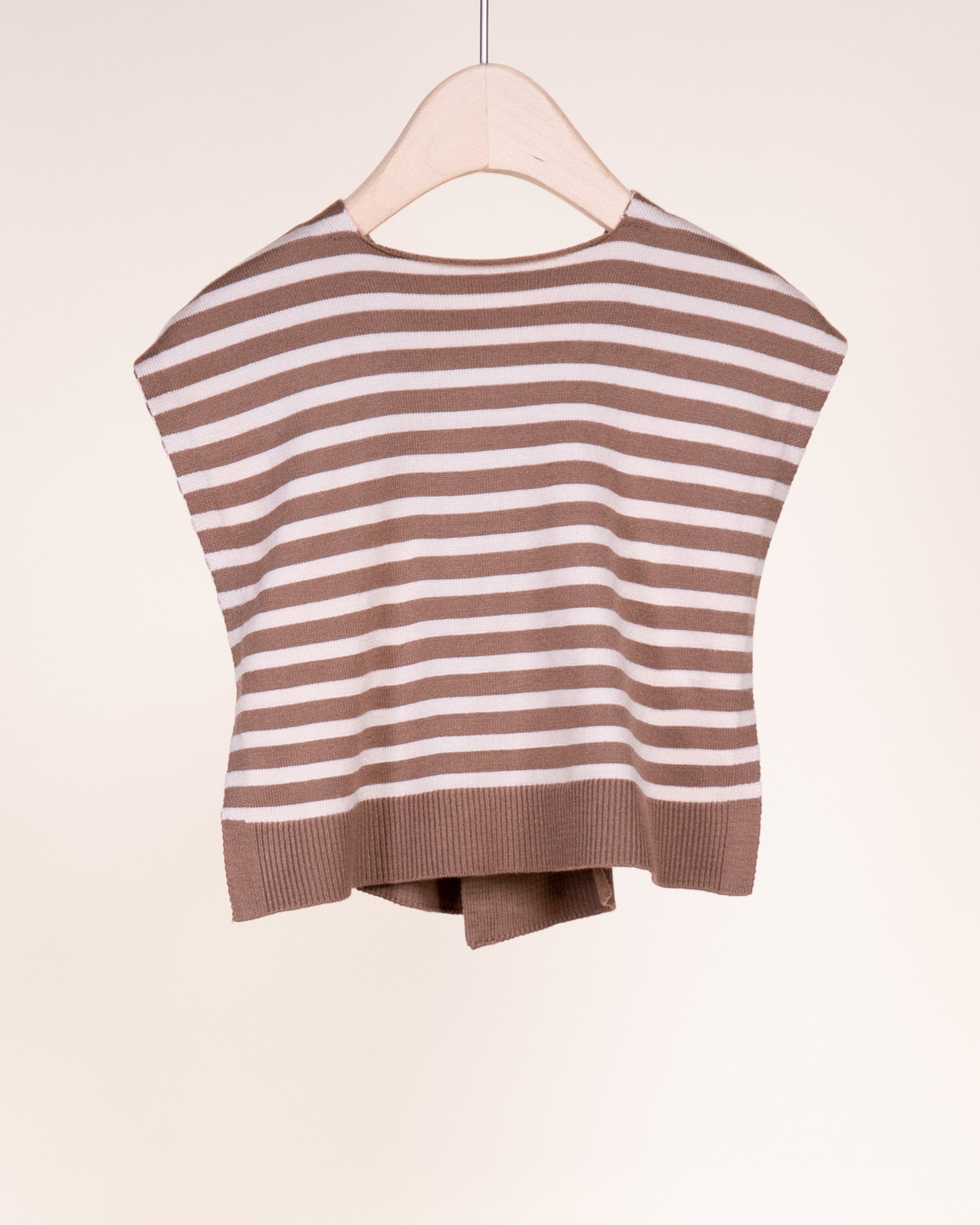 Striped Preppy Mock Sweater Wrap - RED WHITE (Pack of 6)