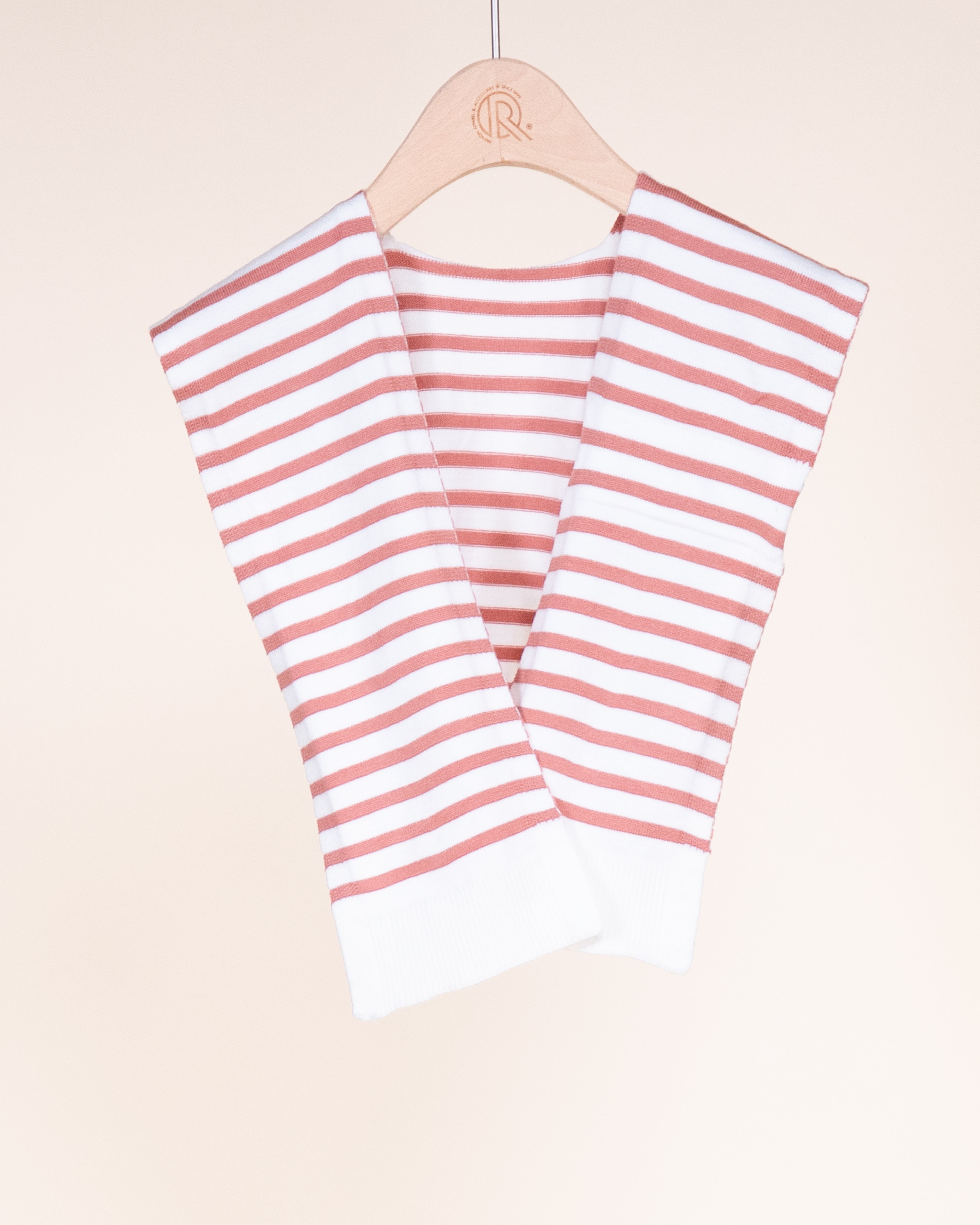 Striped Preppy Mock Sweater Wrap - RED WHITE (Pack of 6)