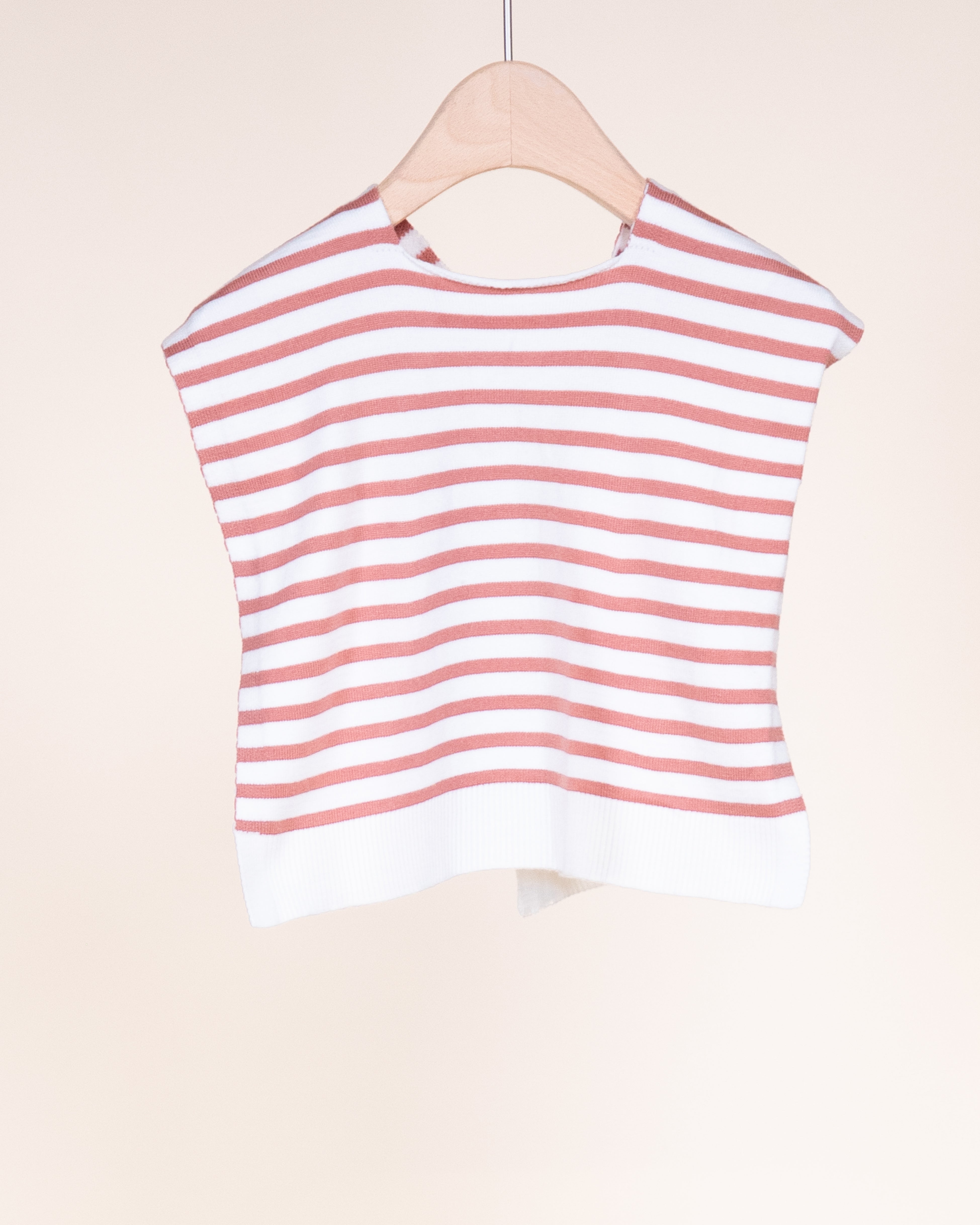 Striped Preppy Mock Sweater Wrap - RED WHITE (Pack of 6)