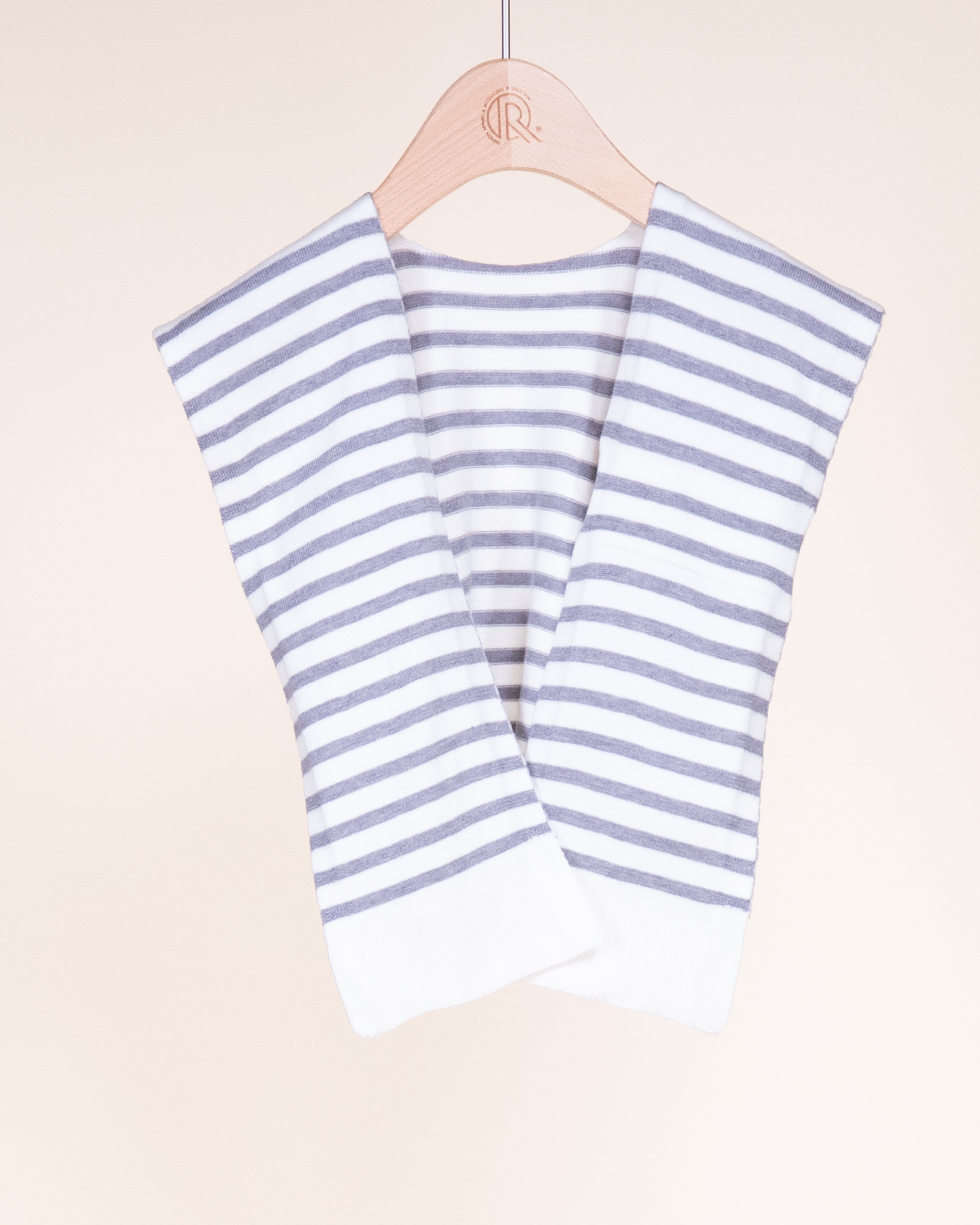 Striped Preppy Mock Sweater Wrap - RED WHITE (Pack of 6)