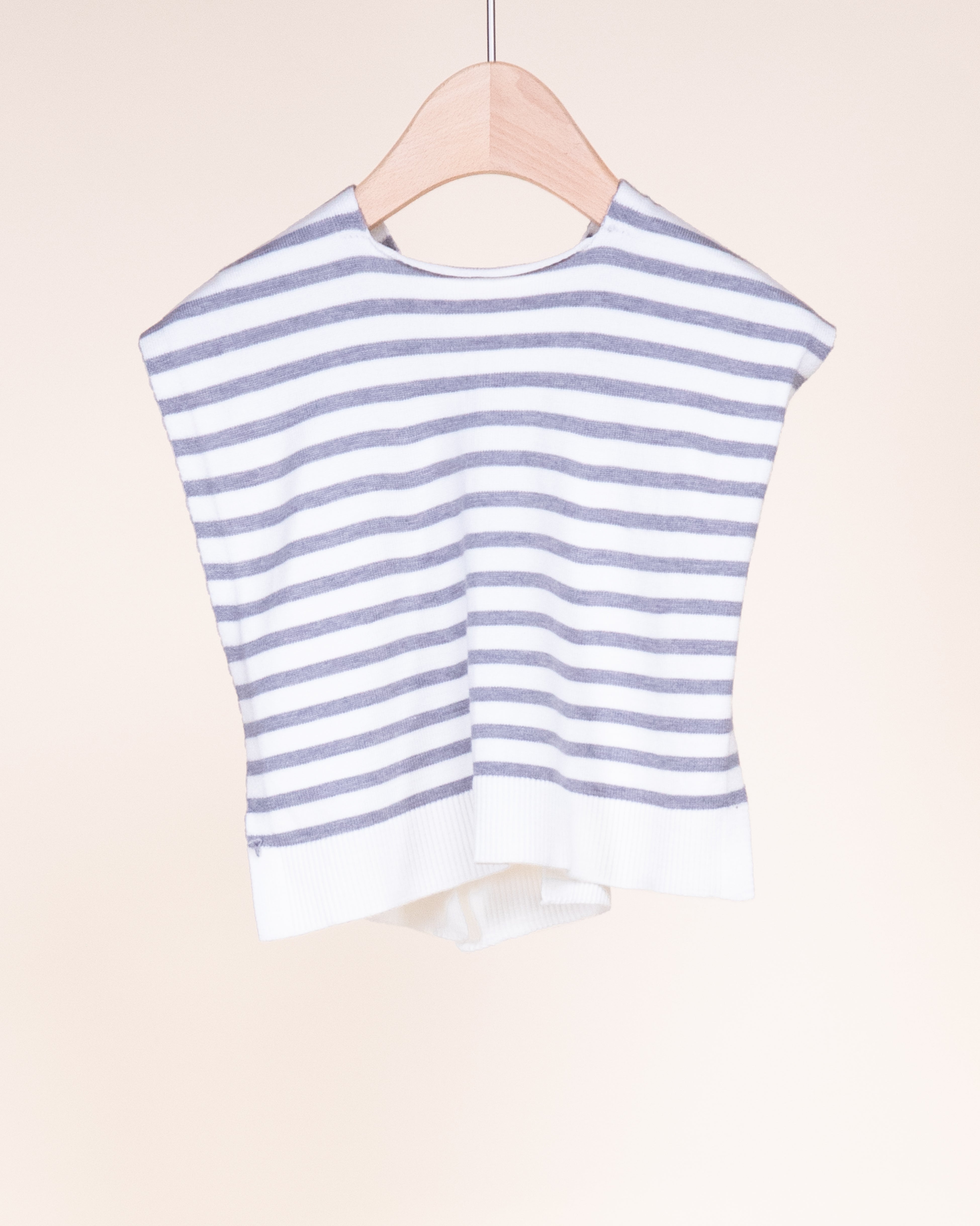 Striped Preppy Mock Sweater Wrap - RED WHITE (Pack of 6)
