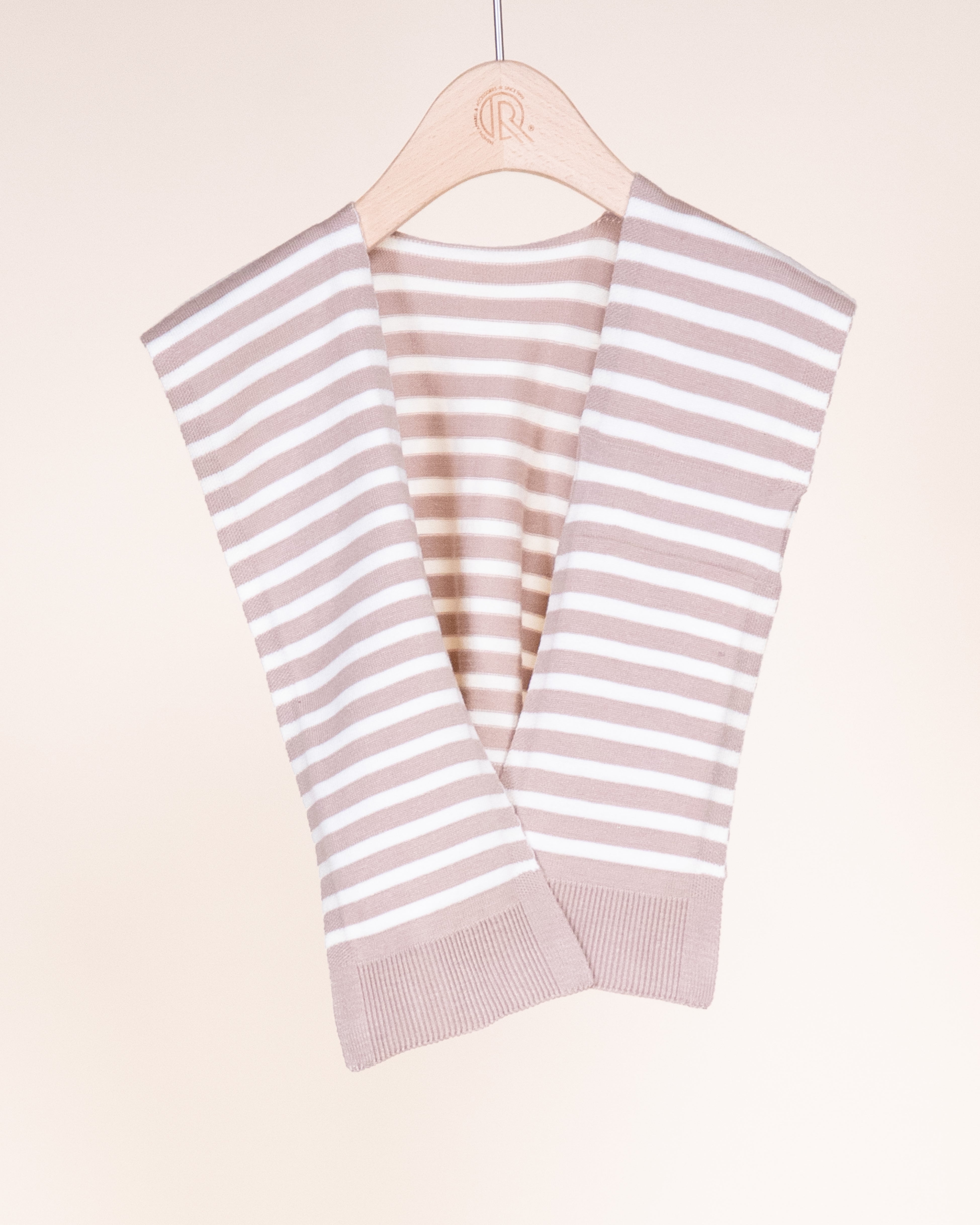 Striped Preppy Mock Sweater Wrap - RED WHITE (Pack of 6)