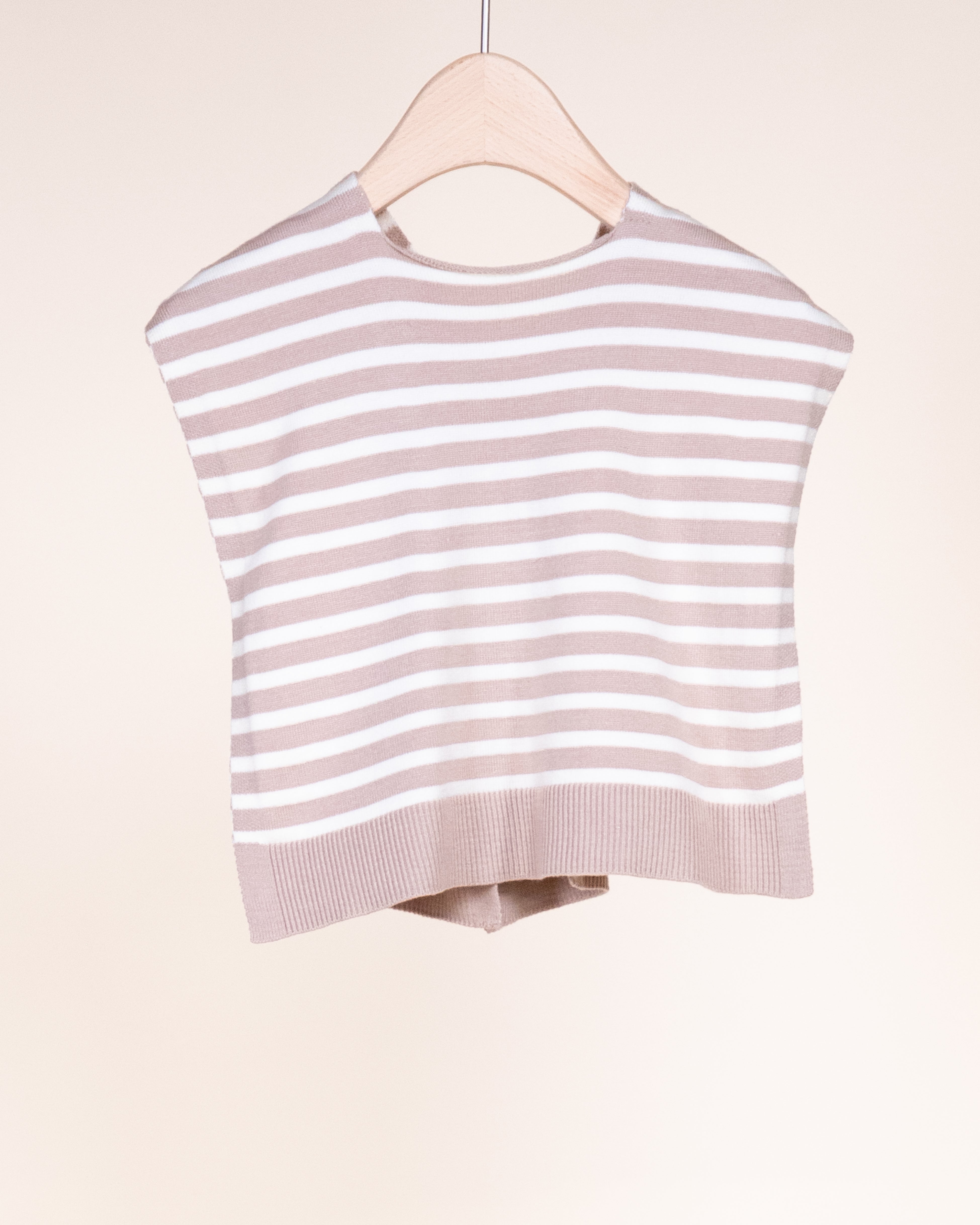 Striped Preppy Mock Sweater Wrap - RED WHITE (Pack of 6)