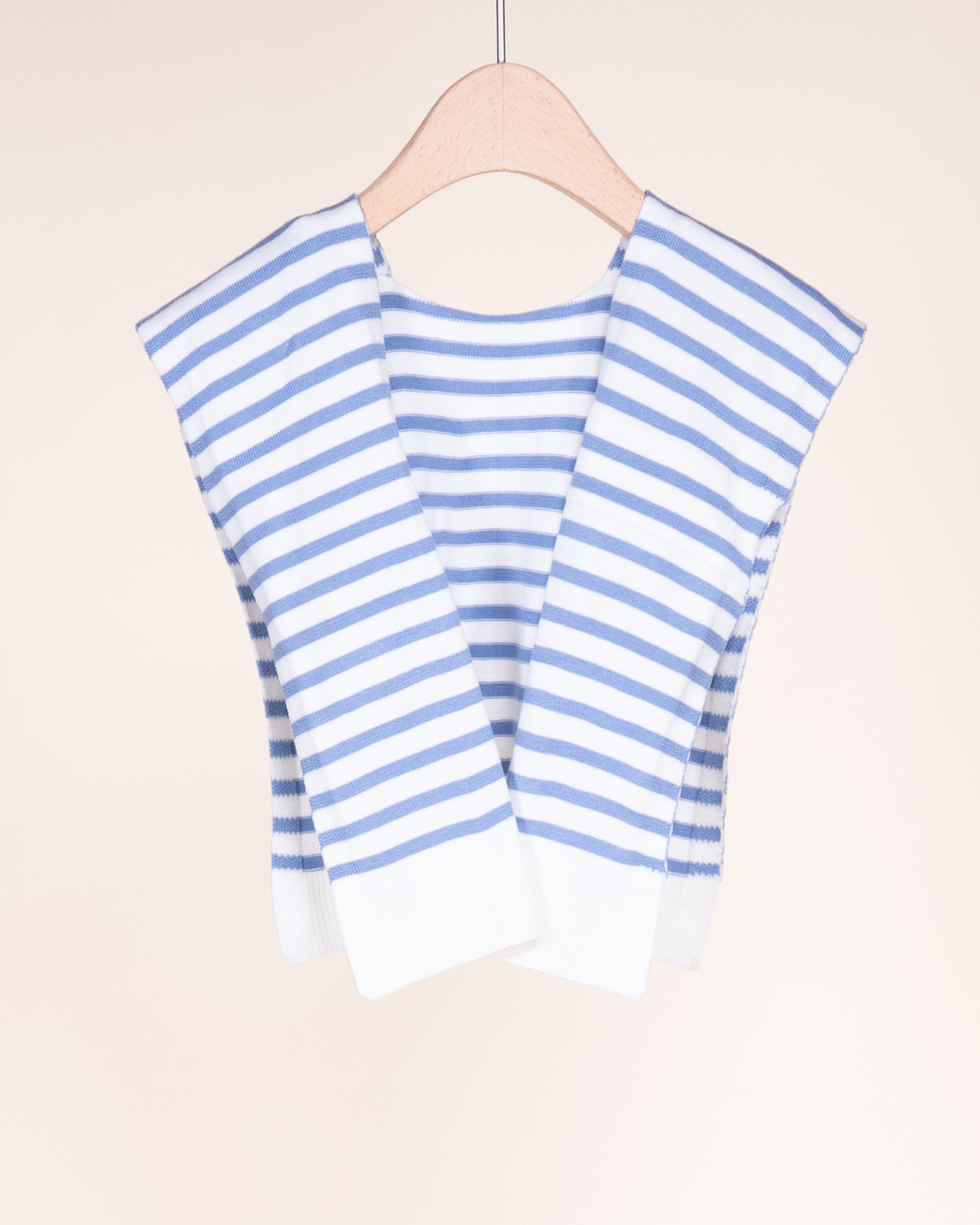 Striped Preppy Mock Sweater Wrap - RED WHITE (Pack of 6)