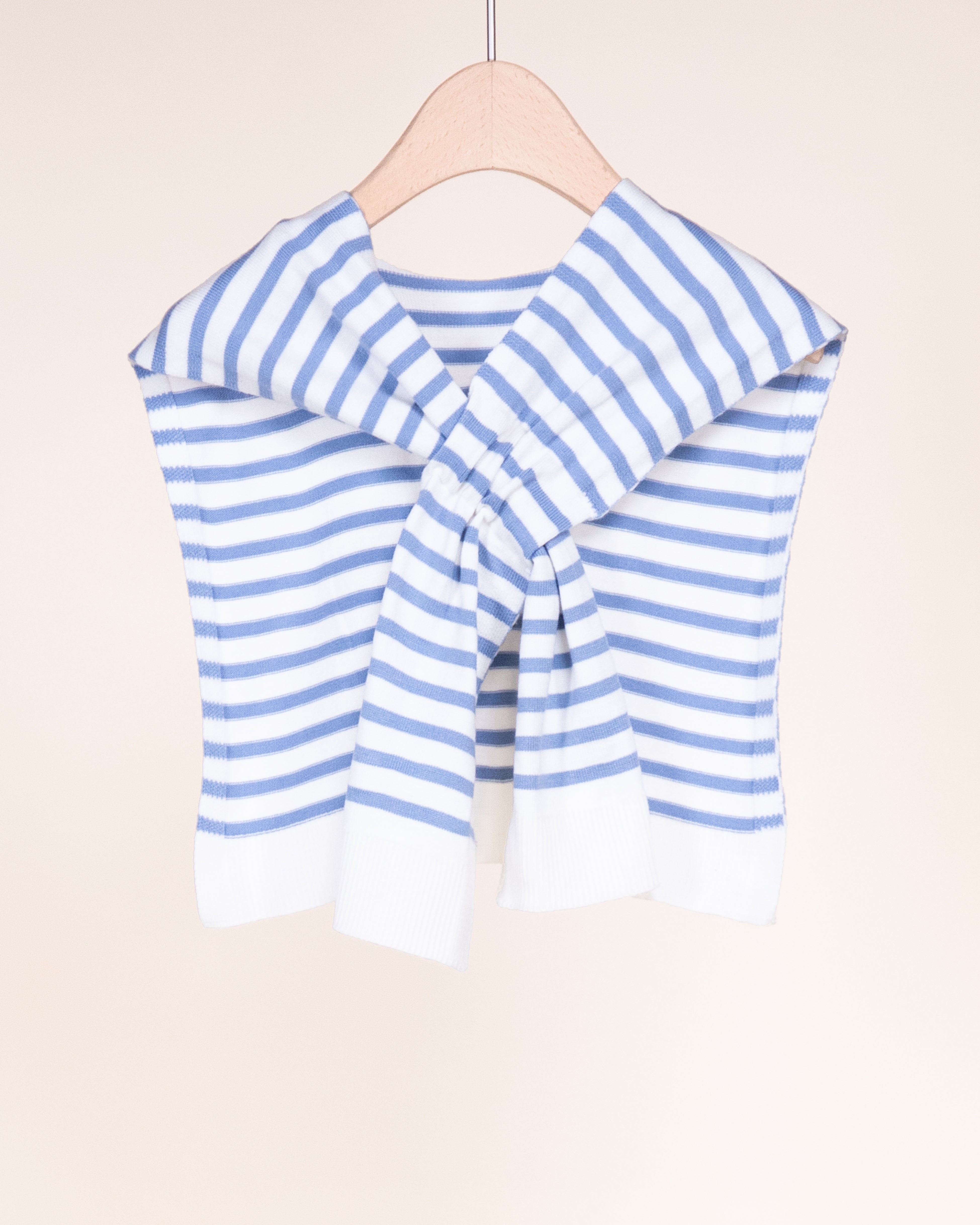 Striped Preppy Mock Sweater Wrap - RED WHITE (Pack of 6)